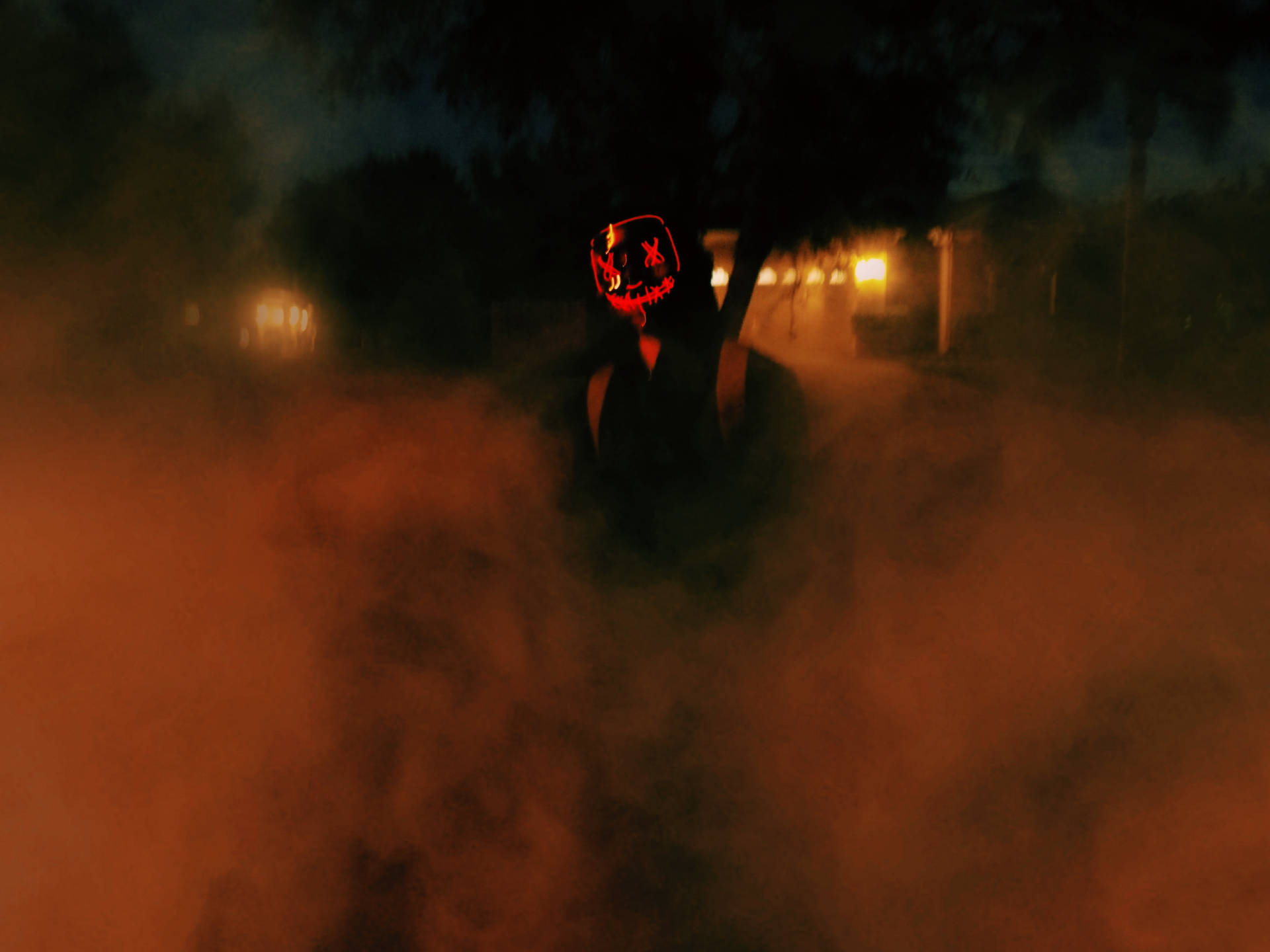 The Purge Orange Smoke Background