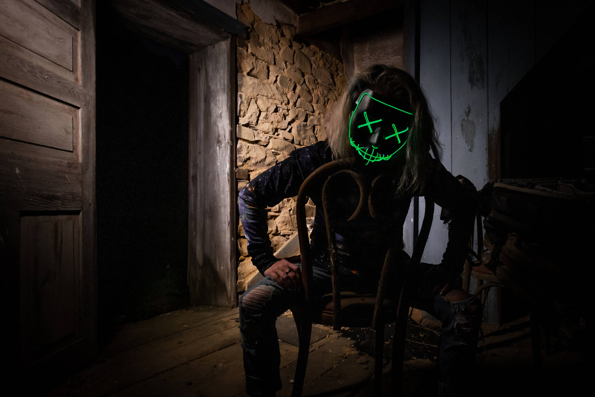 The Purge Person On Chair Fanmade Background