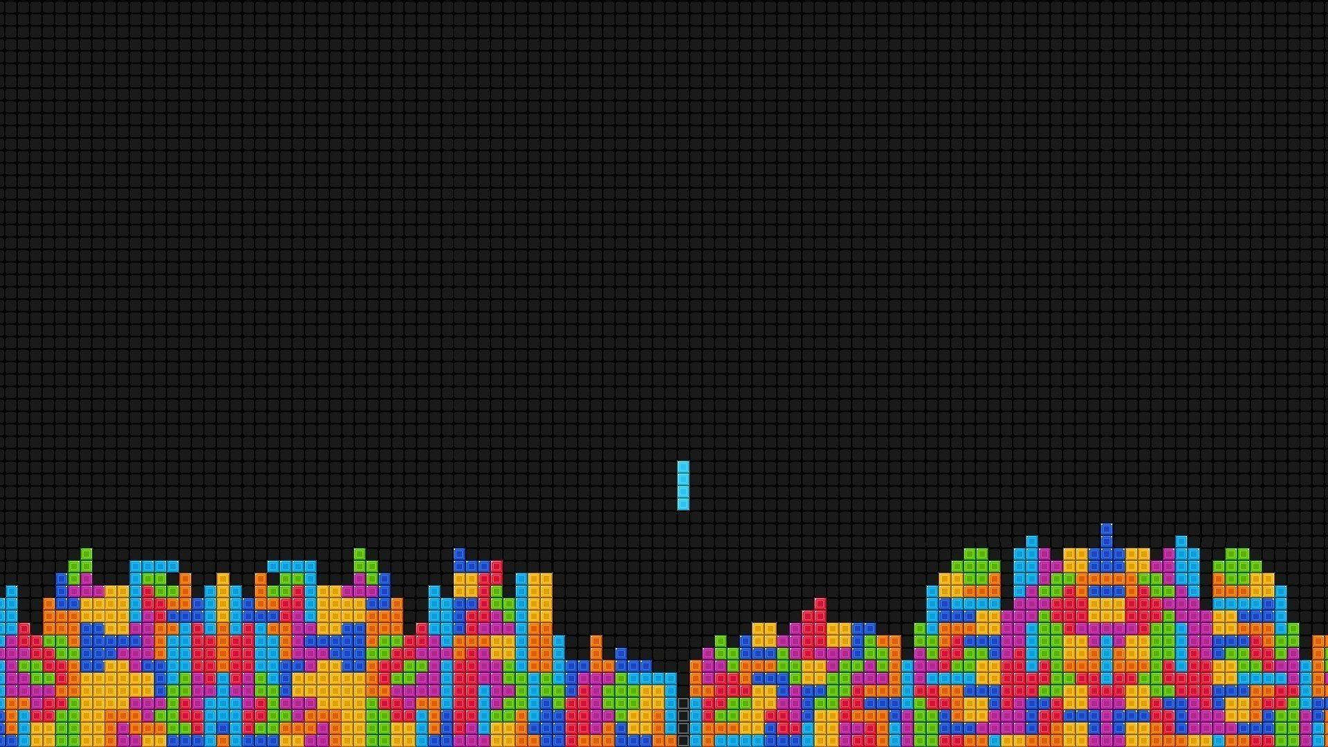 The Puzzling World Of Tetris Blocks Background