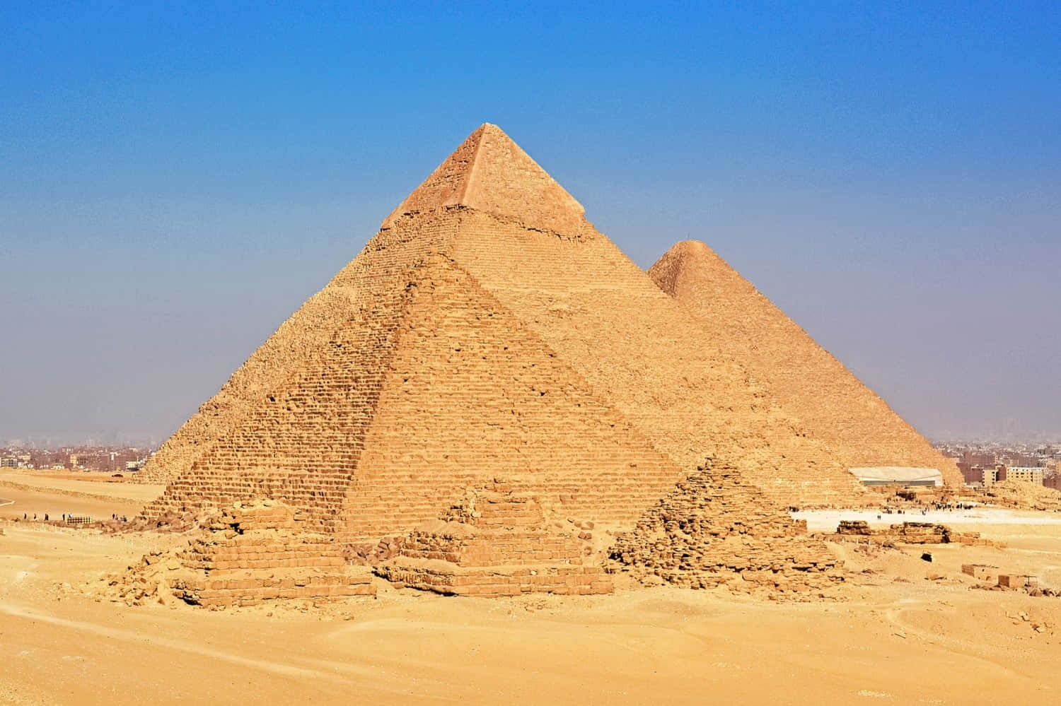 The Pyramids Of Giza Archaeological Site Background