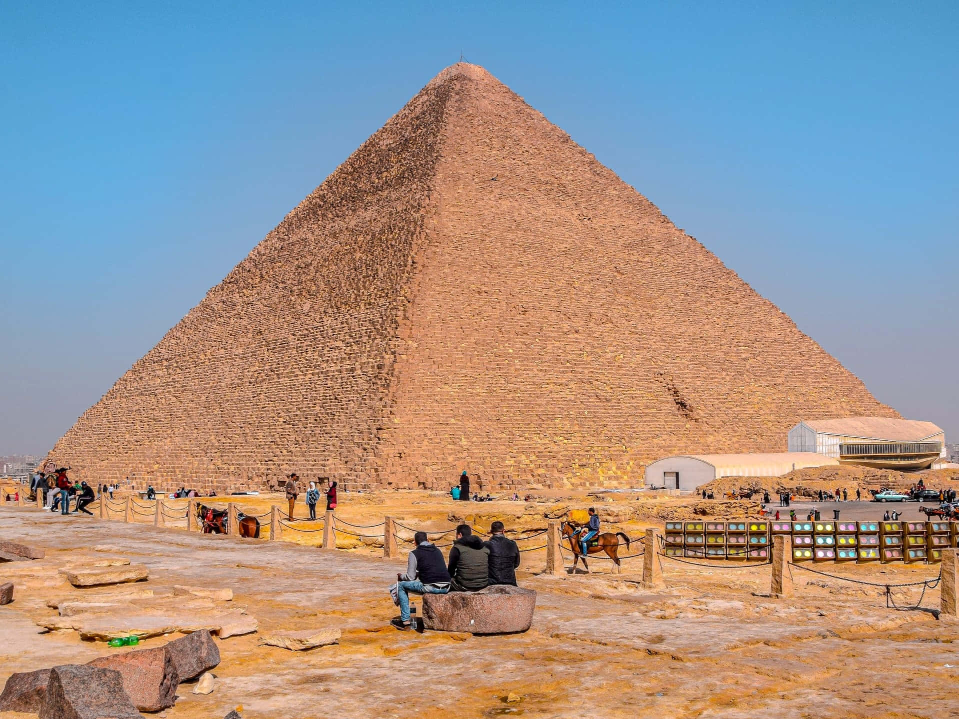 The Pyramids Of Giza Necropolis Background