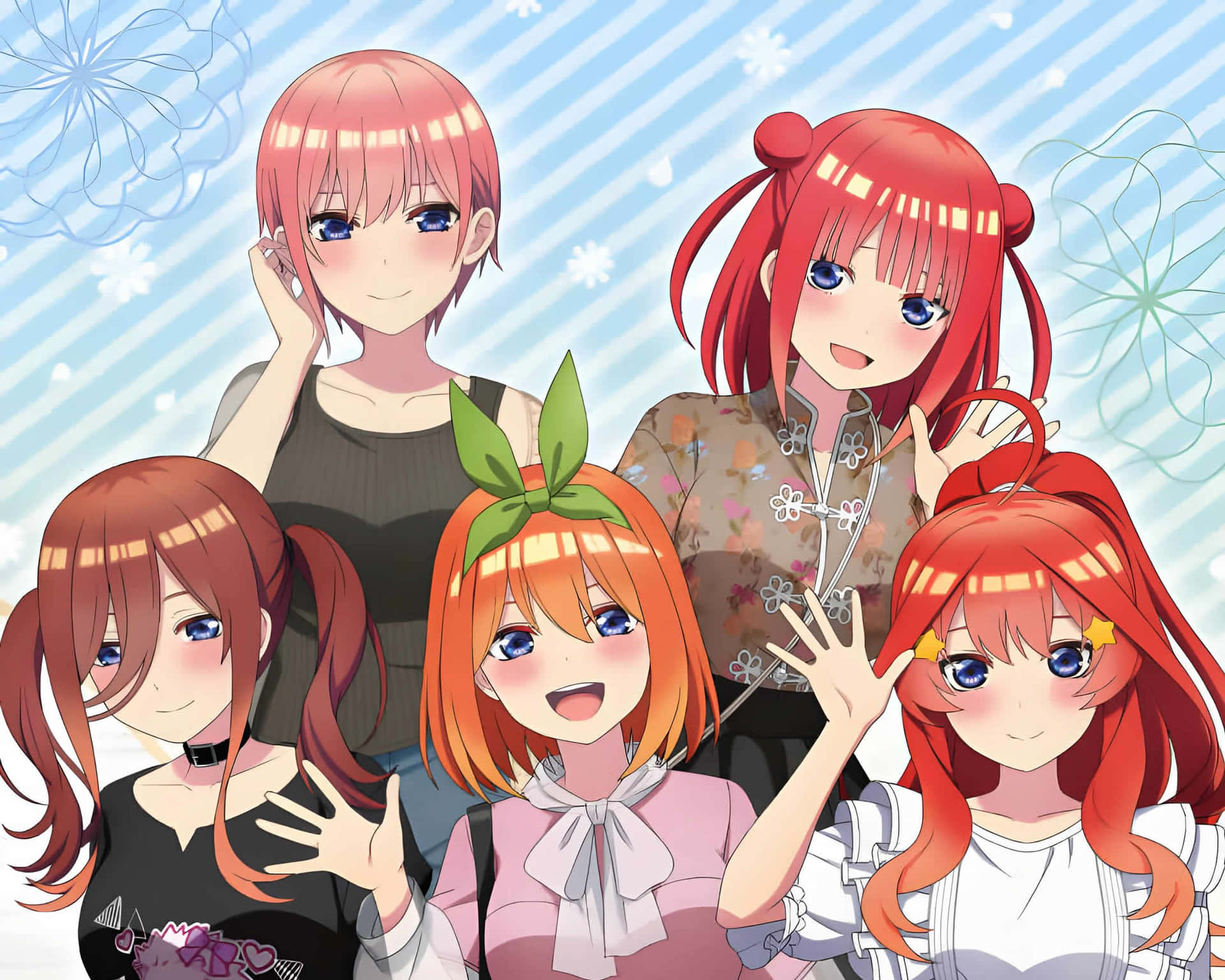 The Quintessential Quintuplets In Their Character Faces