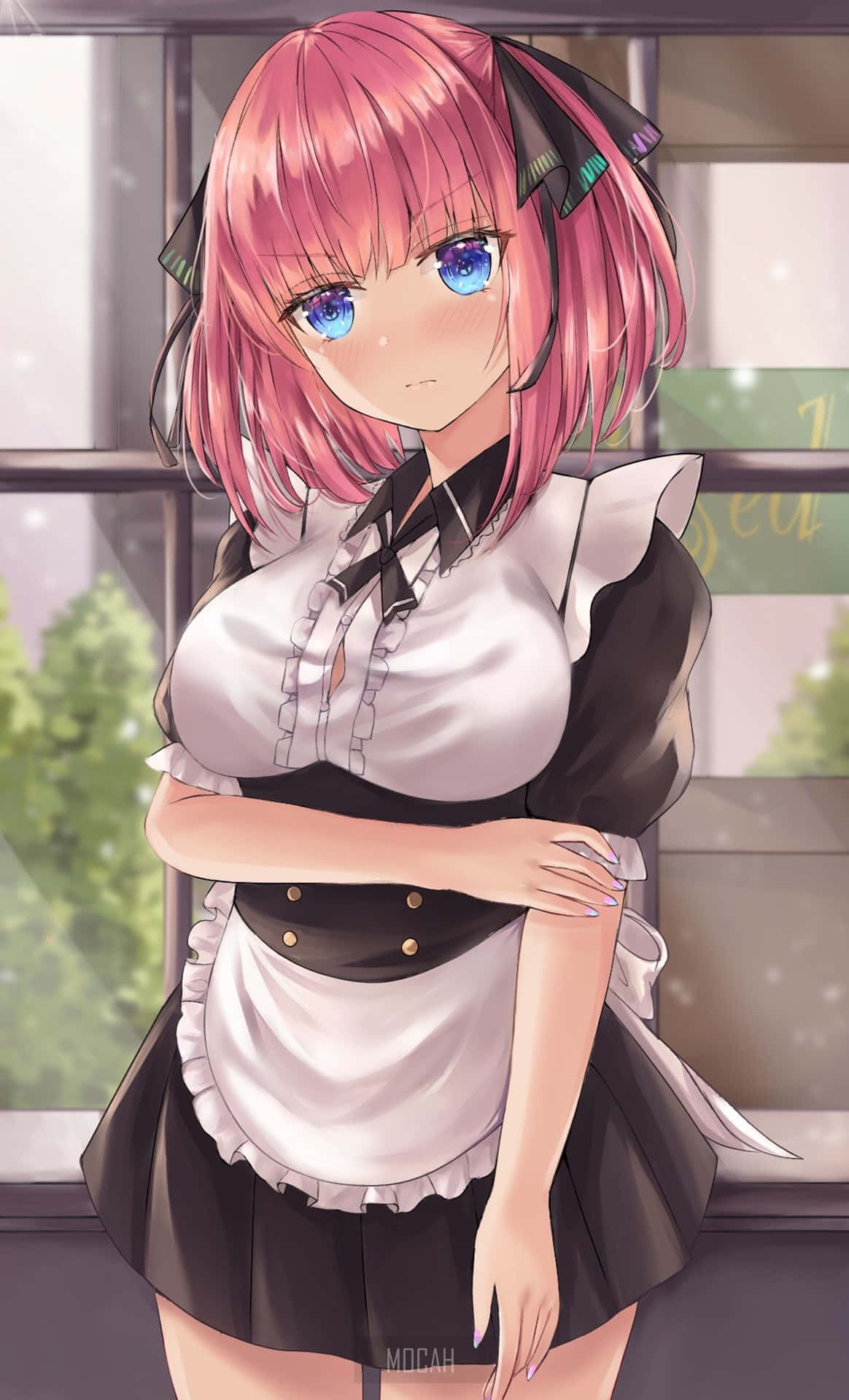 The Quintessential Quintuplets' Nino As A Butler Background