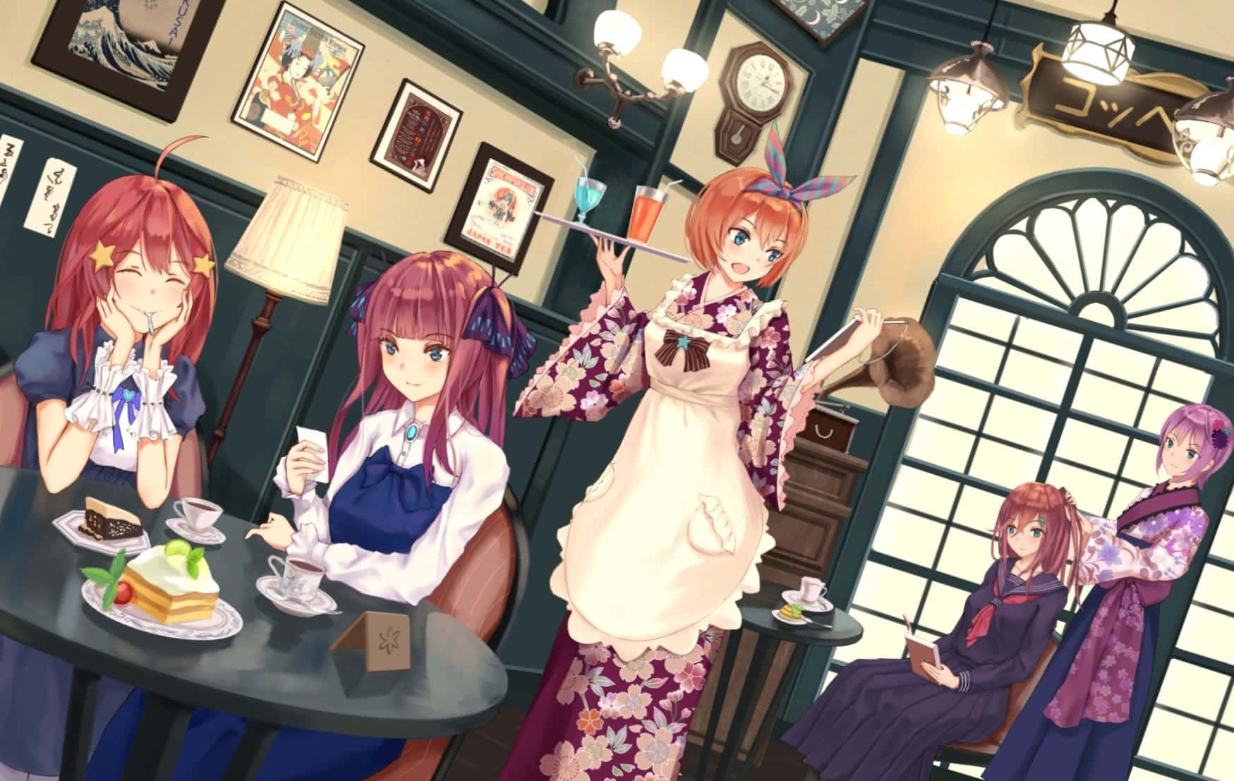 The Quintessential Quintuplets Restaurant Scene Background