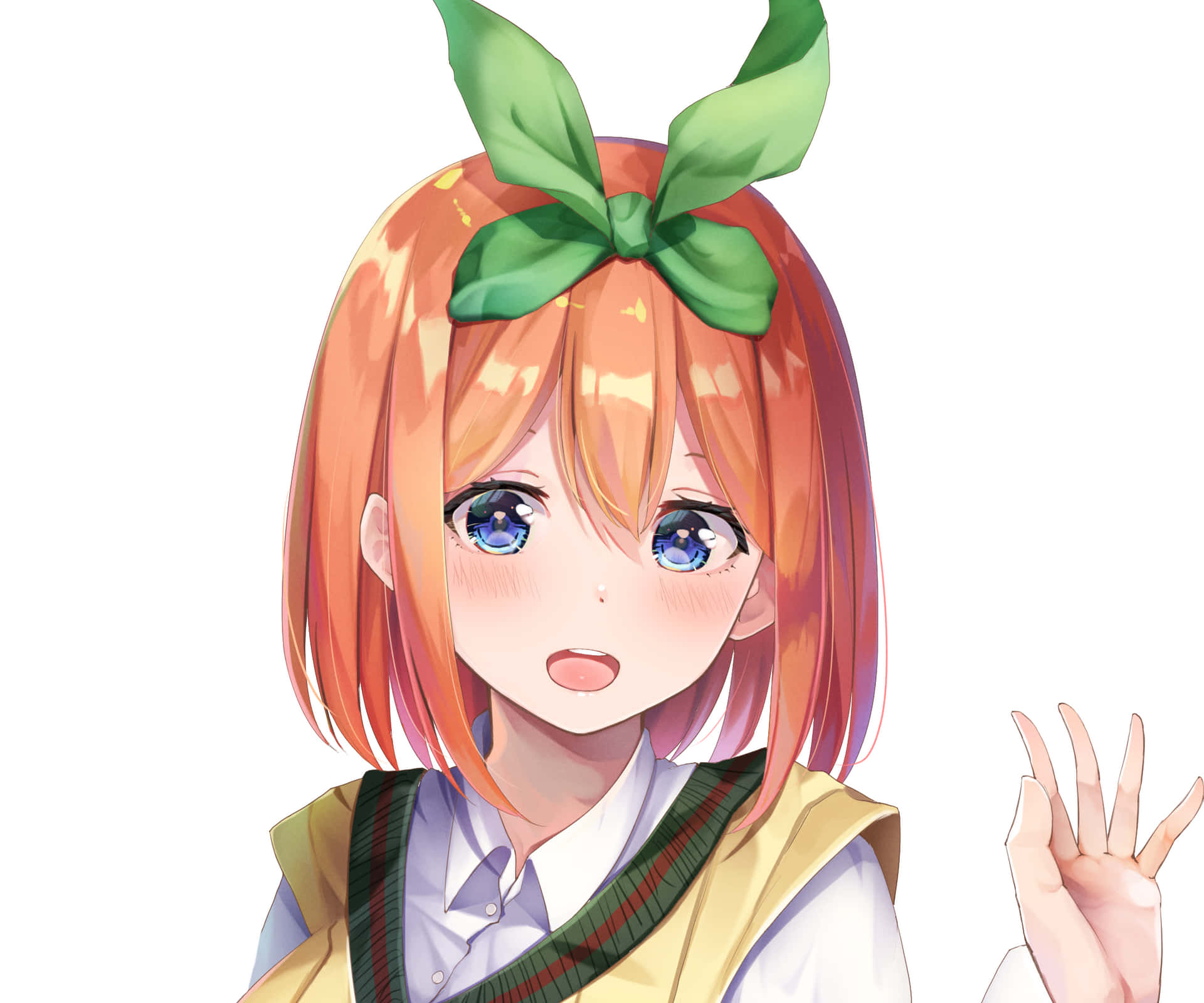 The Quintessential Quintuplets' Yotsuba Saying Hi Background