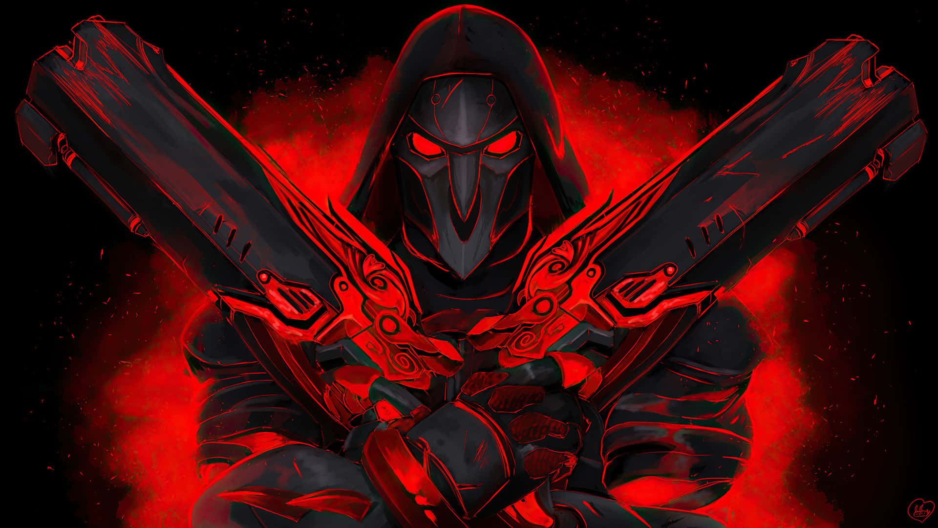 The Reaper, A Relentless Force In Overwatch Background