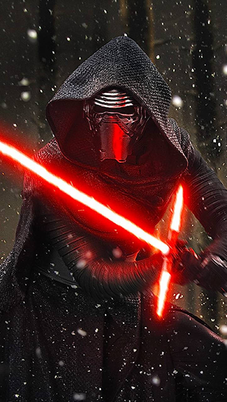 The Red-bladed Lightsaber Kylo Ren Background