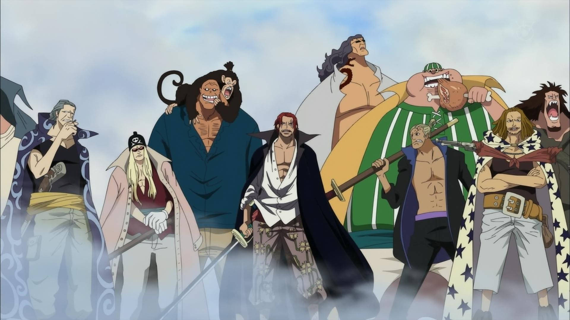 The Red Hair Pirates And Shanks Background