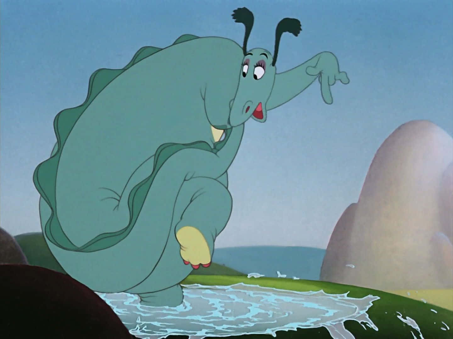 The Reluctant Dragon In Water Pool