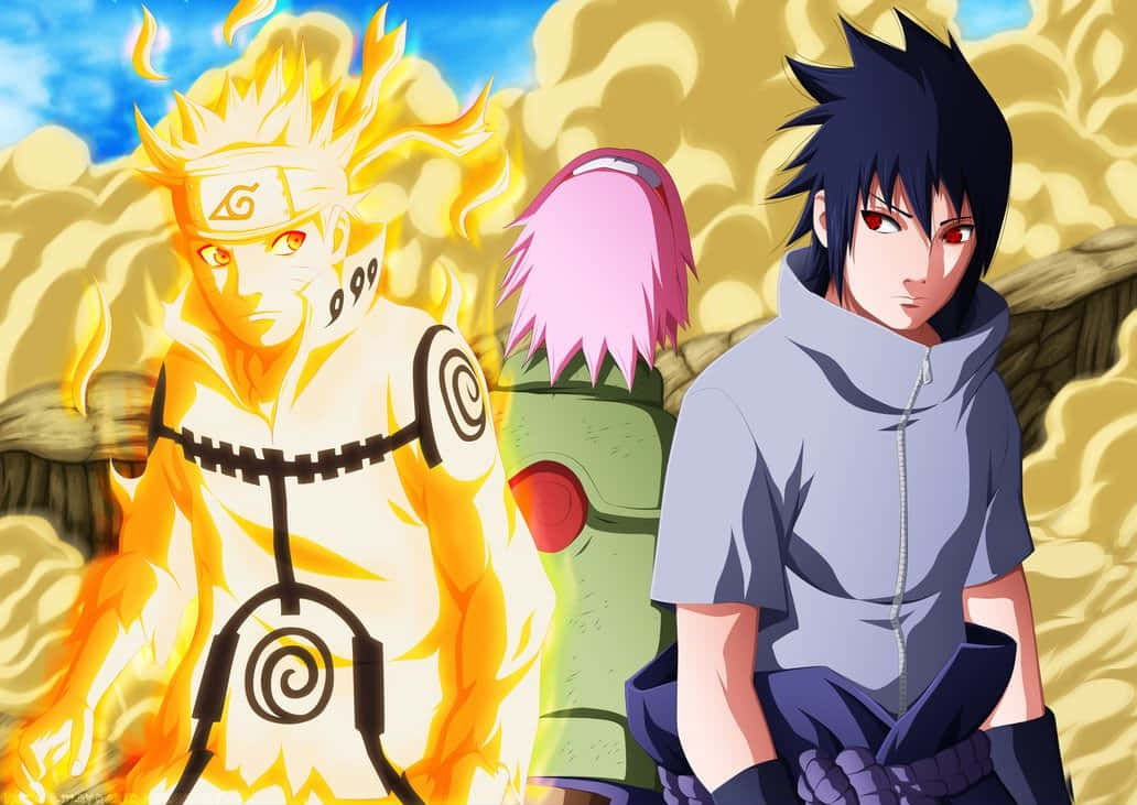 The Renowned Team 7 Of Naruto Together Again Background