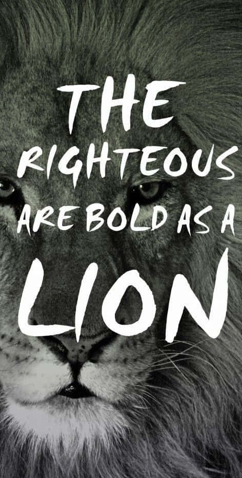 The Righteous Are Bold As A Lion Background