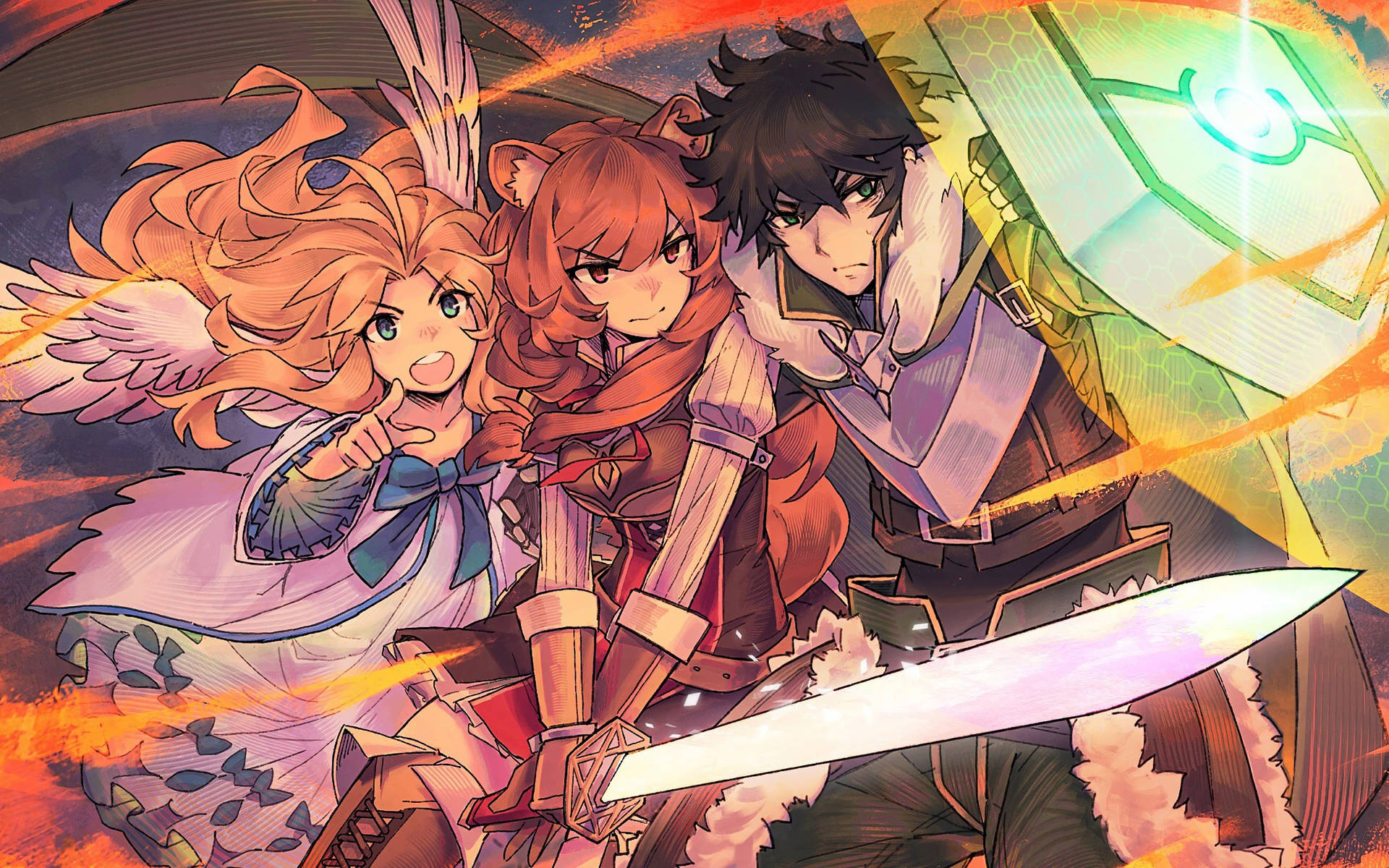 The Rising Of The Shield Hero Digital Drawing Background