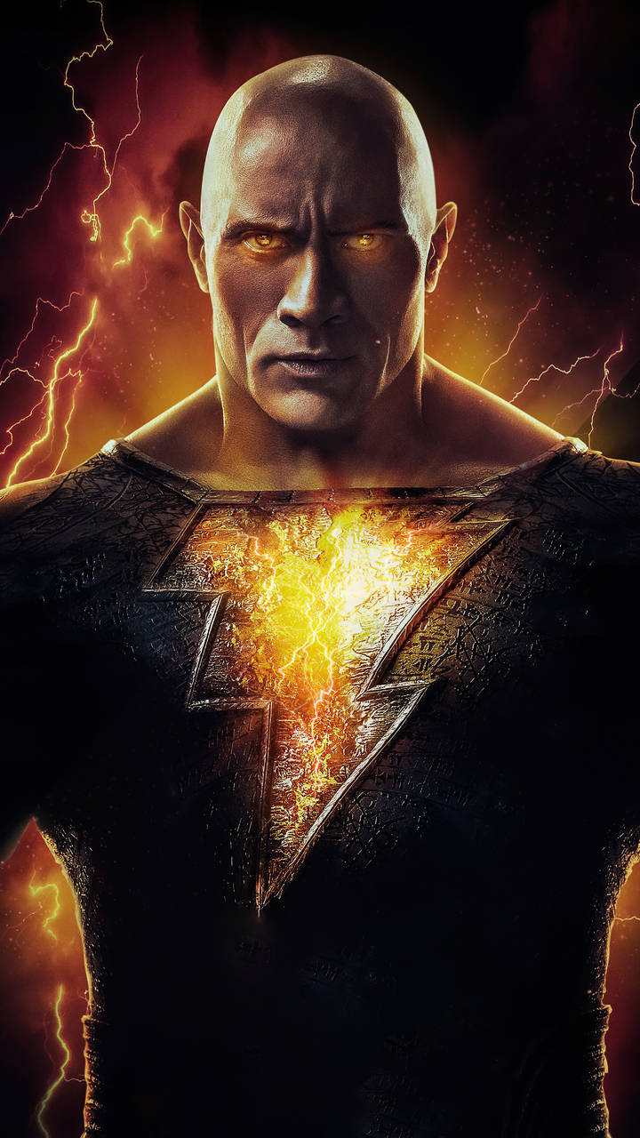The Rock Black Adam Poster Glowing Background
