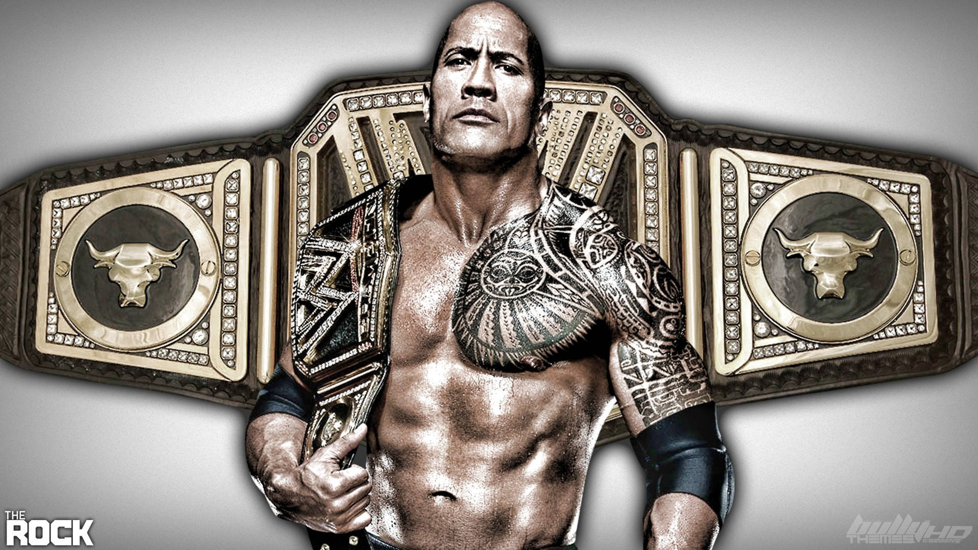The Rock Championship Title Belt Background