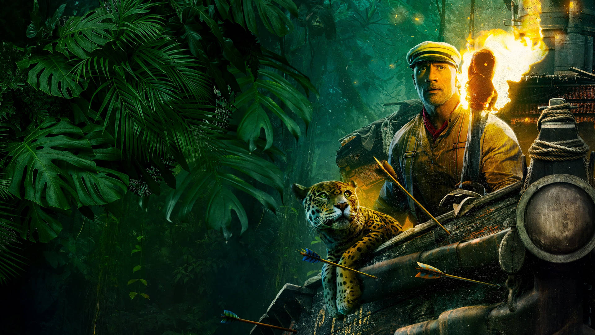 The Rock Jungle Cruise Poster Background