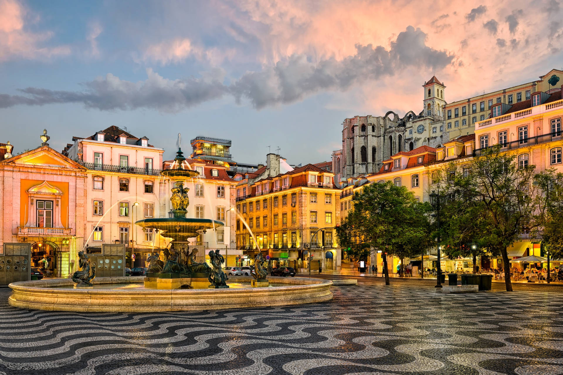 The Rossio Lisbon Background