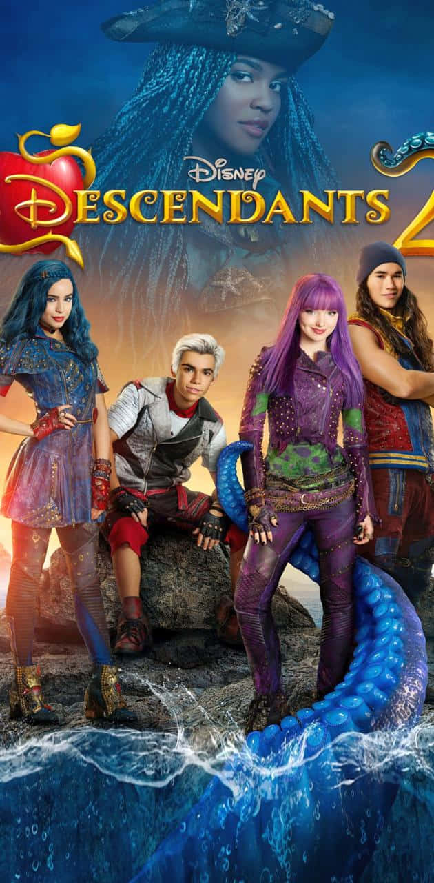 The Royal Couples In Disney Descendants- Evie And Chad And Mal And Ben Background