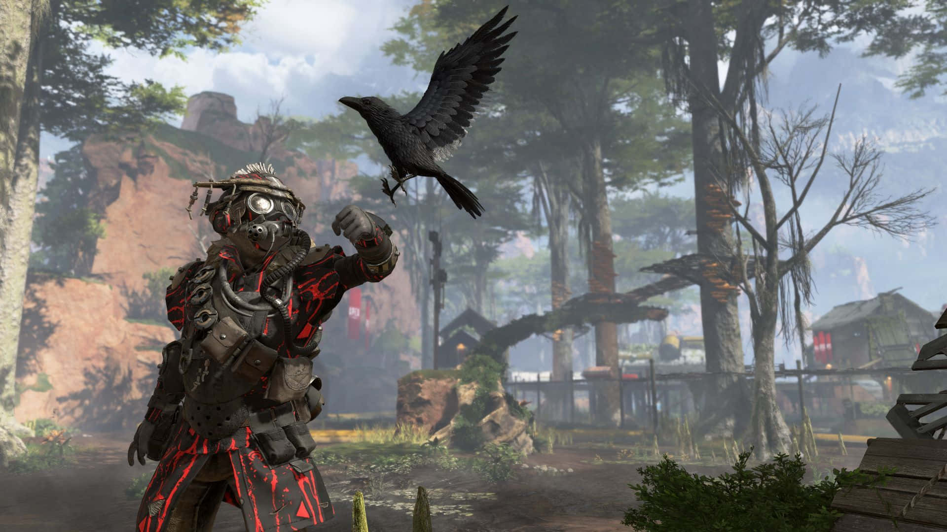The Ruthless Bounty Hunter Bloodhound From Apex Legends. Background
