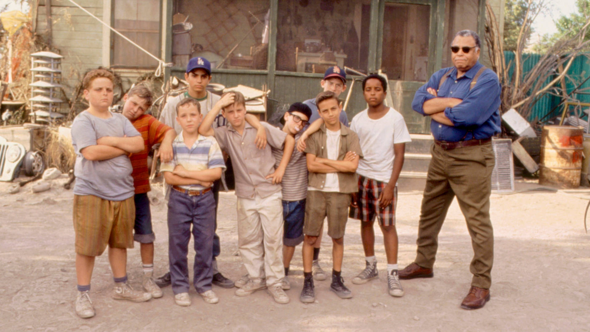 The Sandlot Kids In Shooting Background