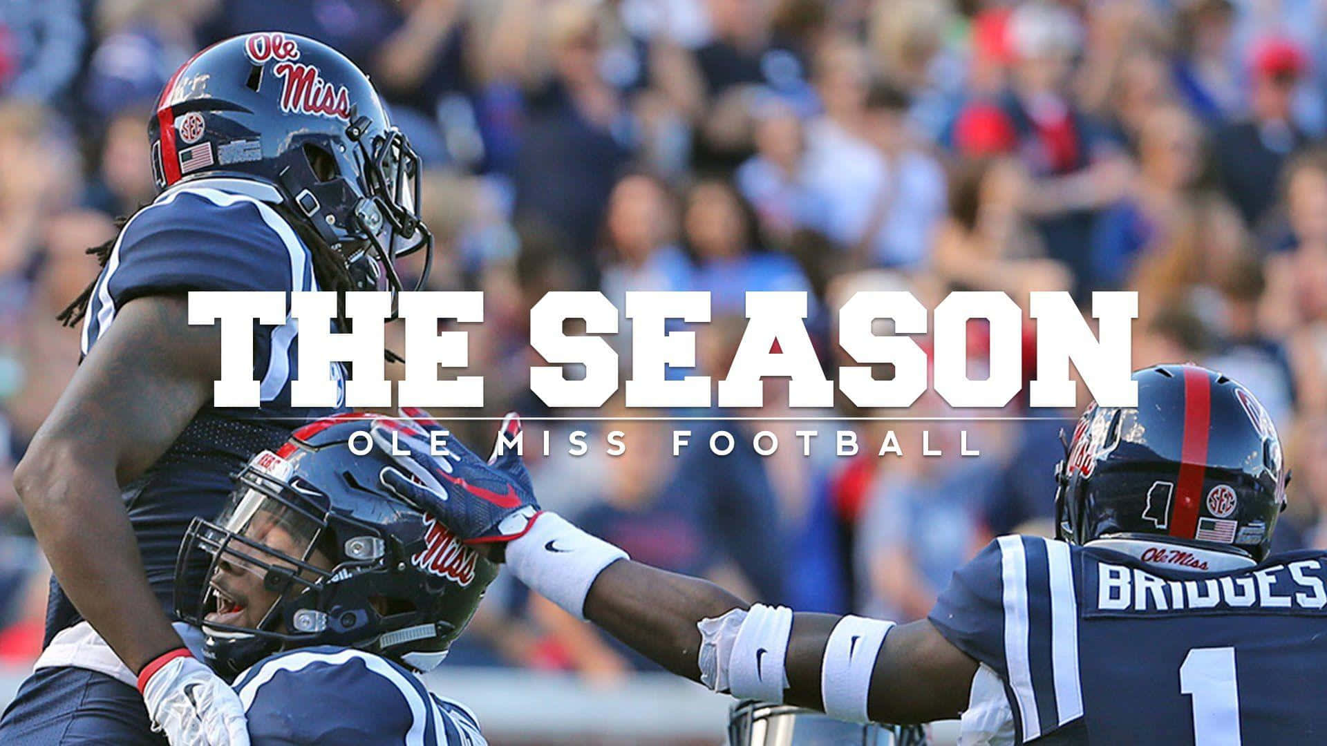 The Season Ole Miss Football Blue Background