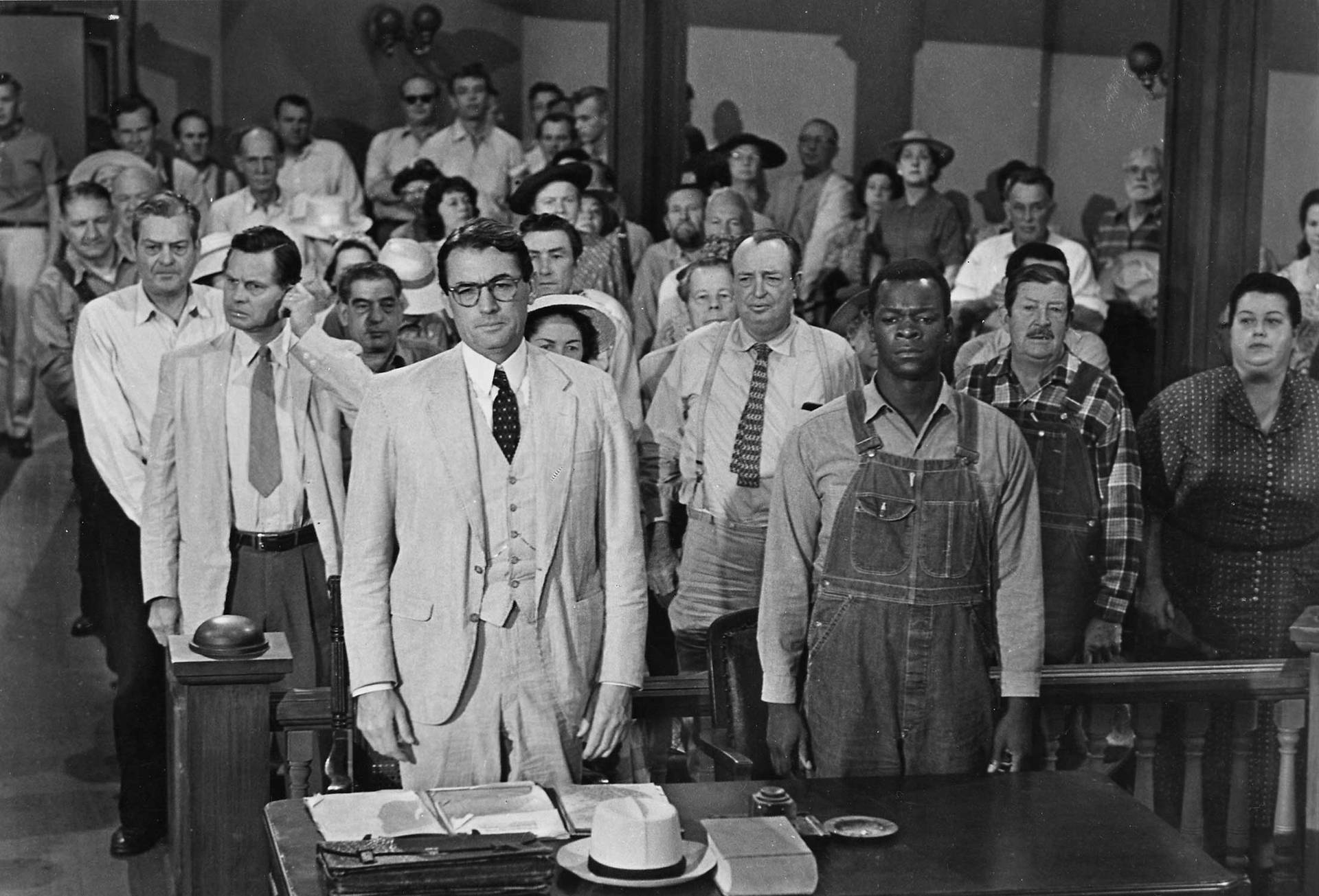 The Seminal Courtroom Scene From To Kill A Mockingbird Background