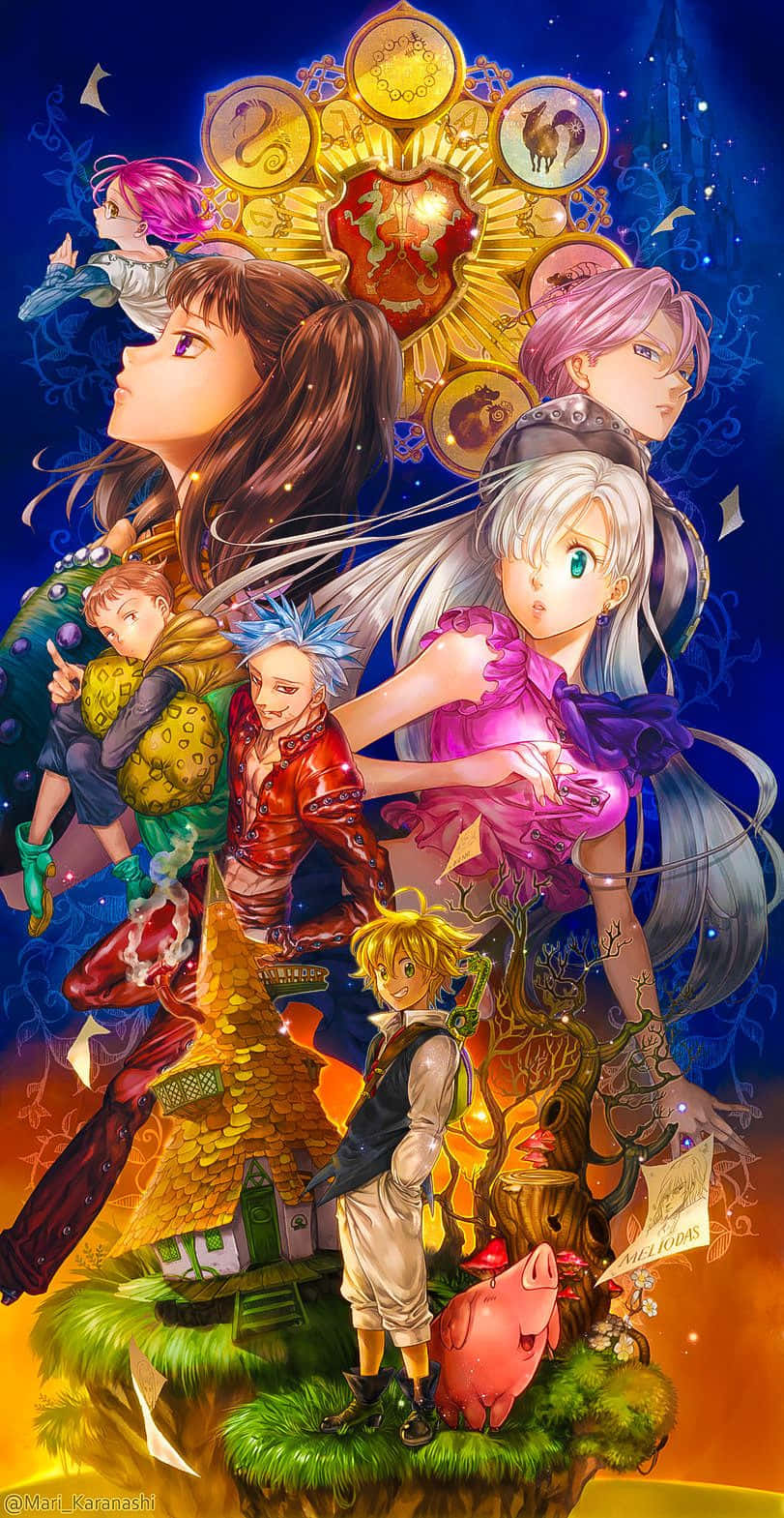 “the Seven Deadly Sins Illustrated In This Iphone Wallpaper.”