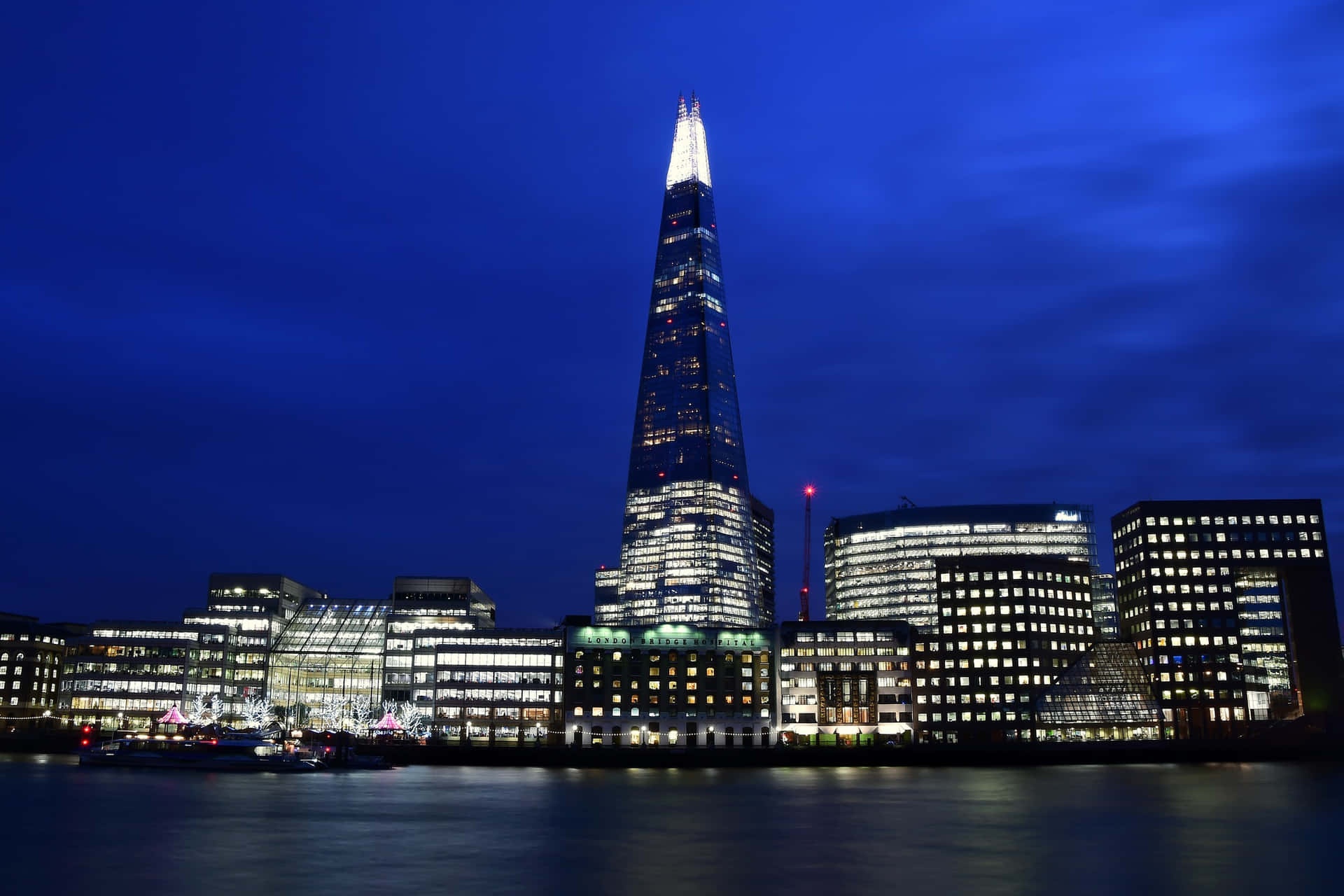 The Shard Skyline At Night Background