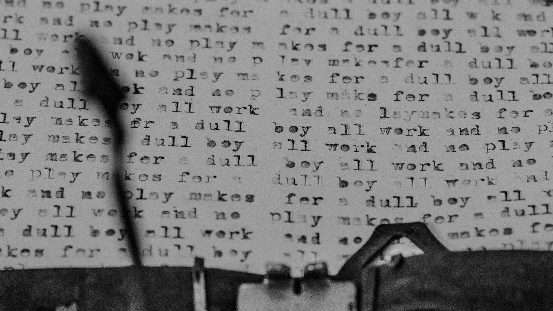 The Shining Jack Typewriter Background