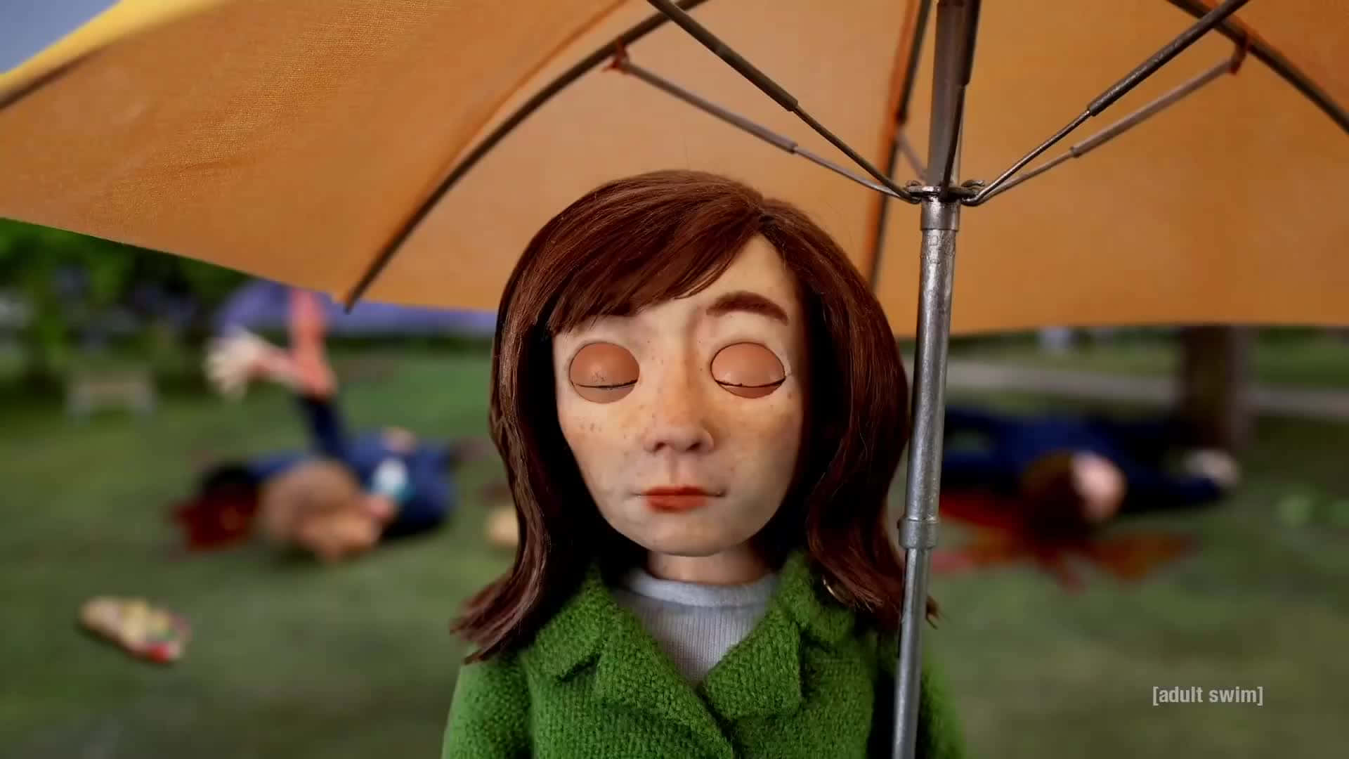 The Shivering Truth Woman Under Umbrella