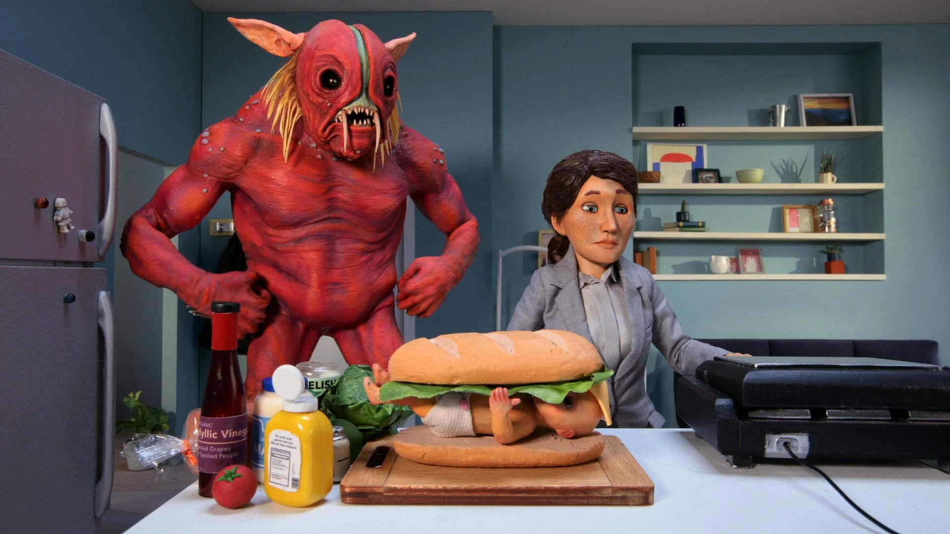 The Shivering Truth Woman With Burger