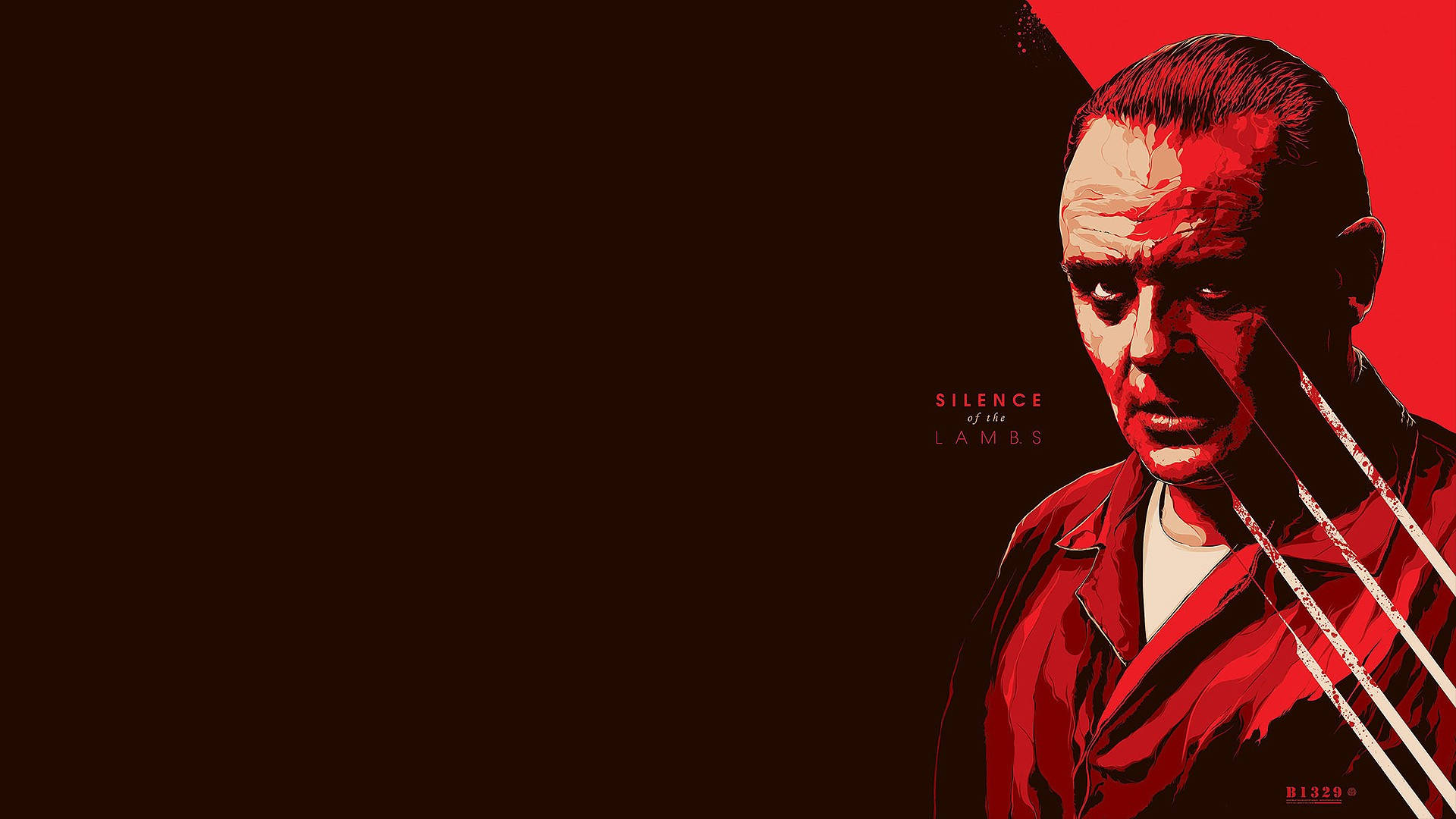 The Silence Of The Lambs Red Poster Background