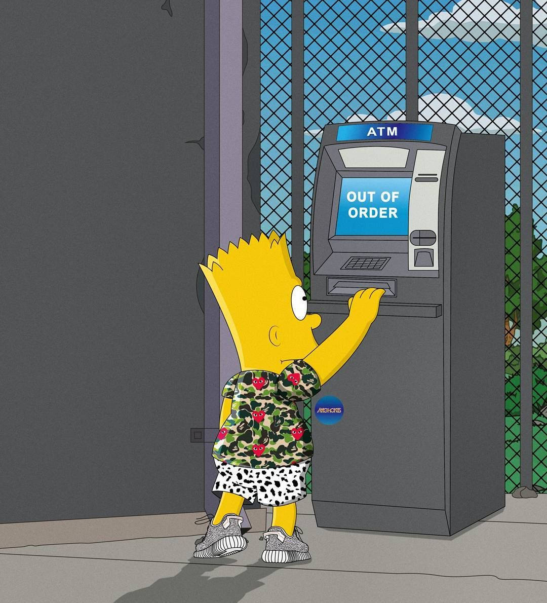 The Simpsons - Atm Machine Background