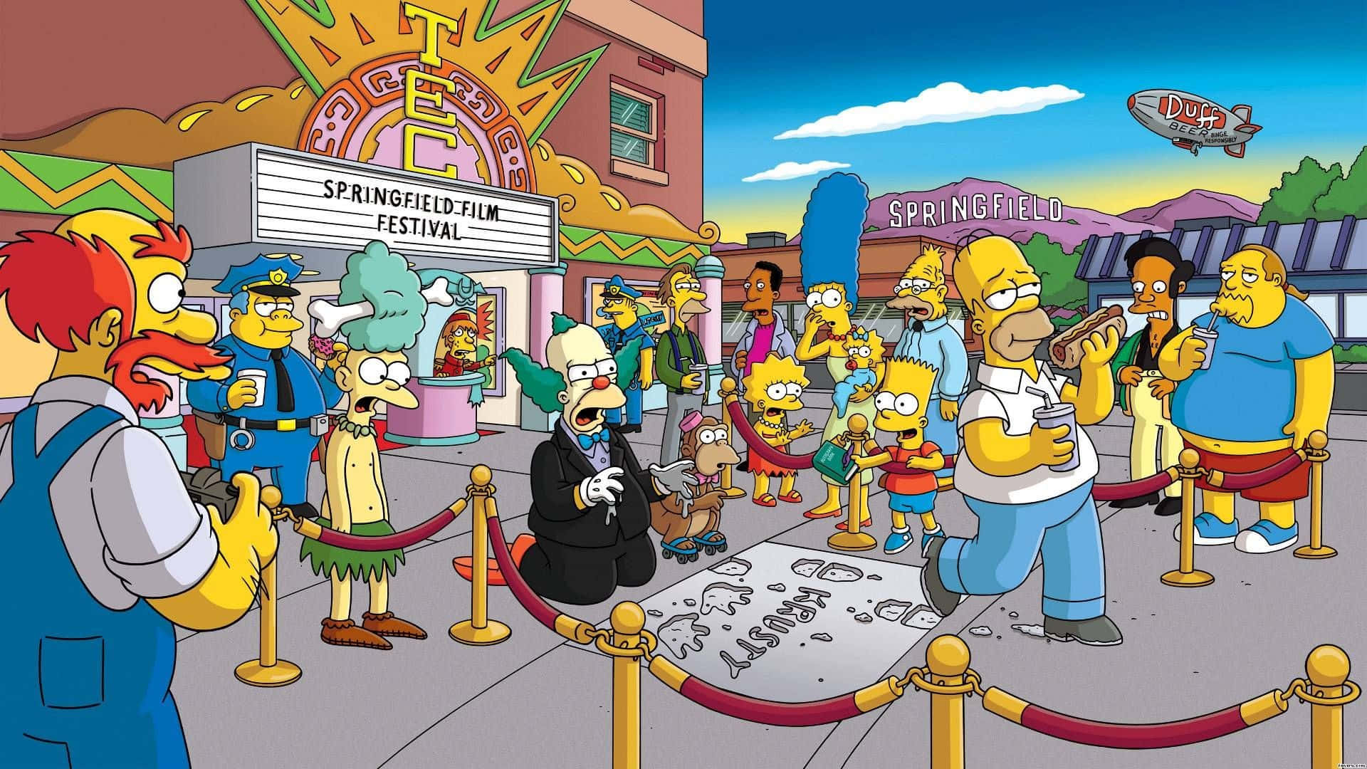 The Simpsons Cast At The Hollywood Premiere