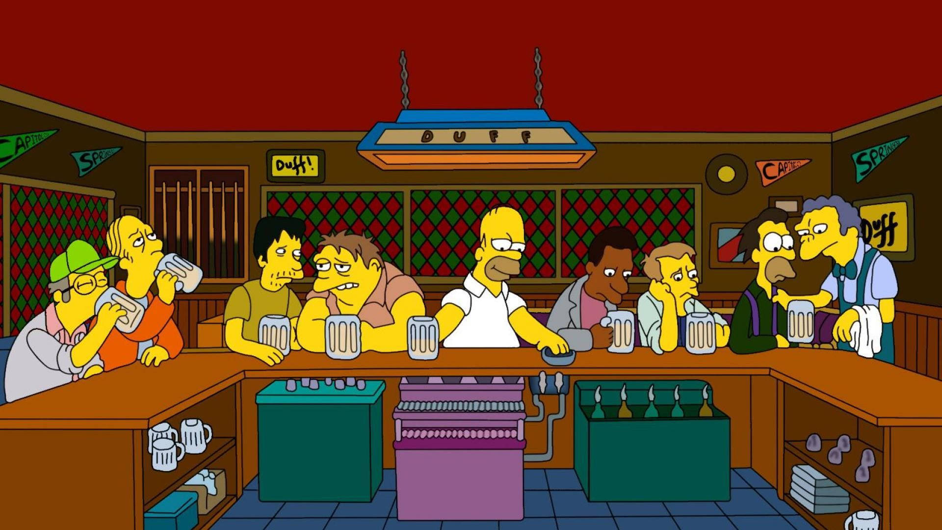 The Simpsons Duff Bar Background