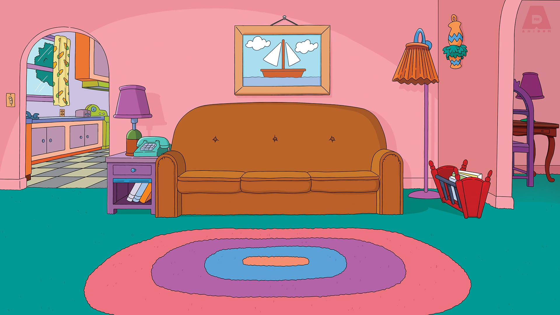 The Simpsons Zoom Background Background