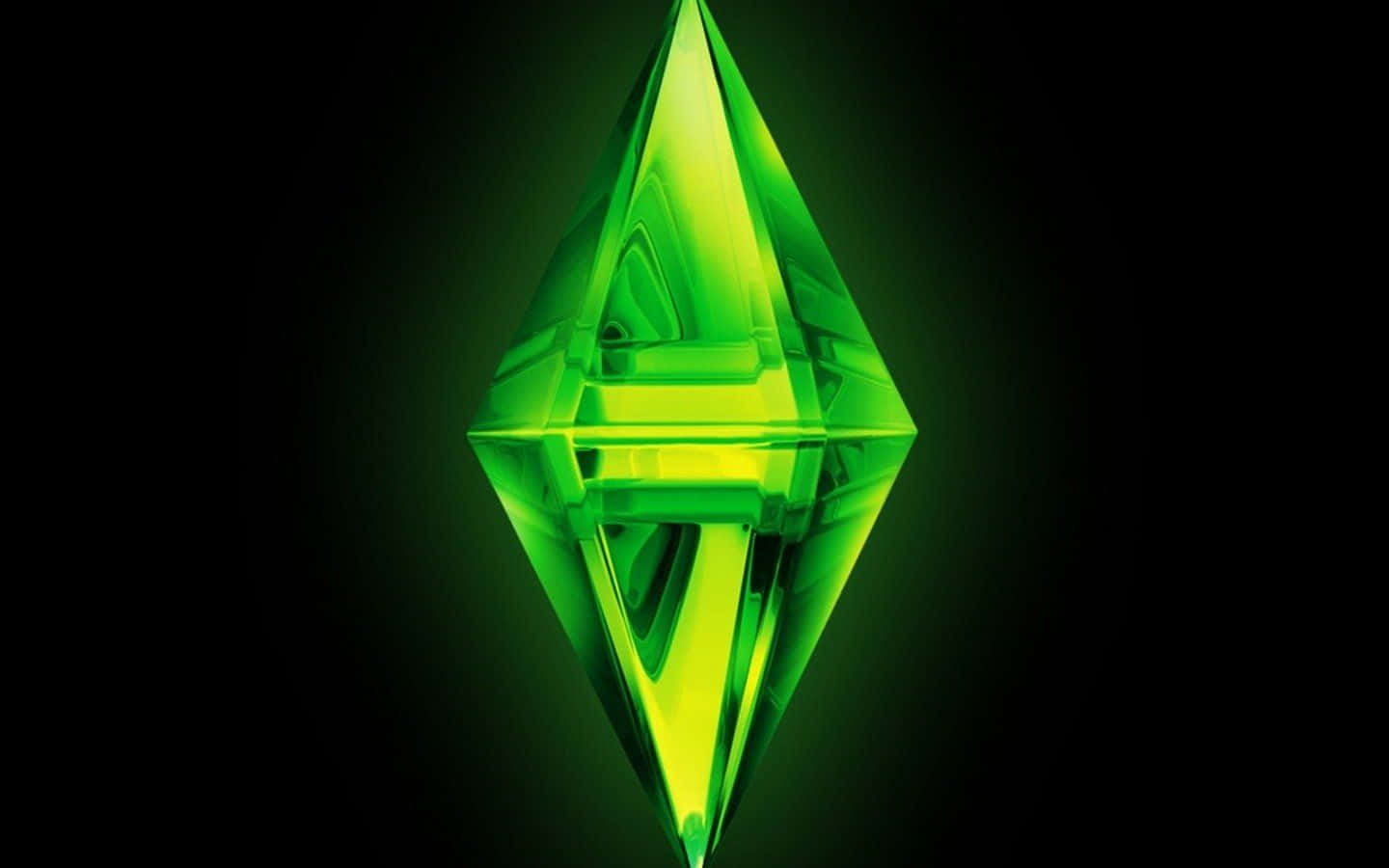 The Sims 3 - A Green Glowing Diamond Background