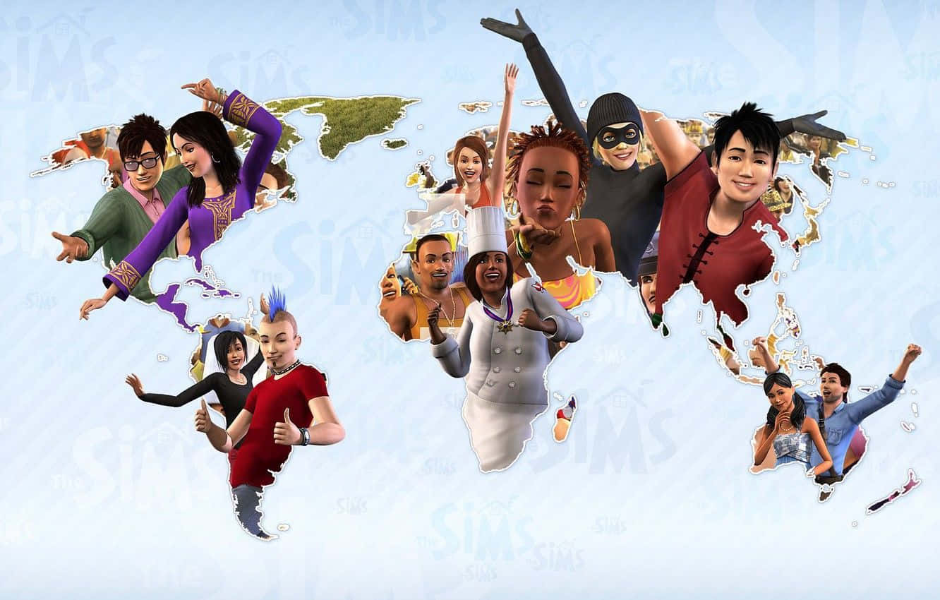 The Sims 3 World Map Background