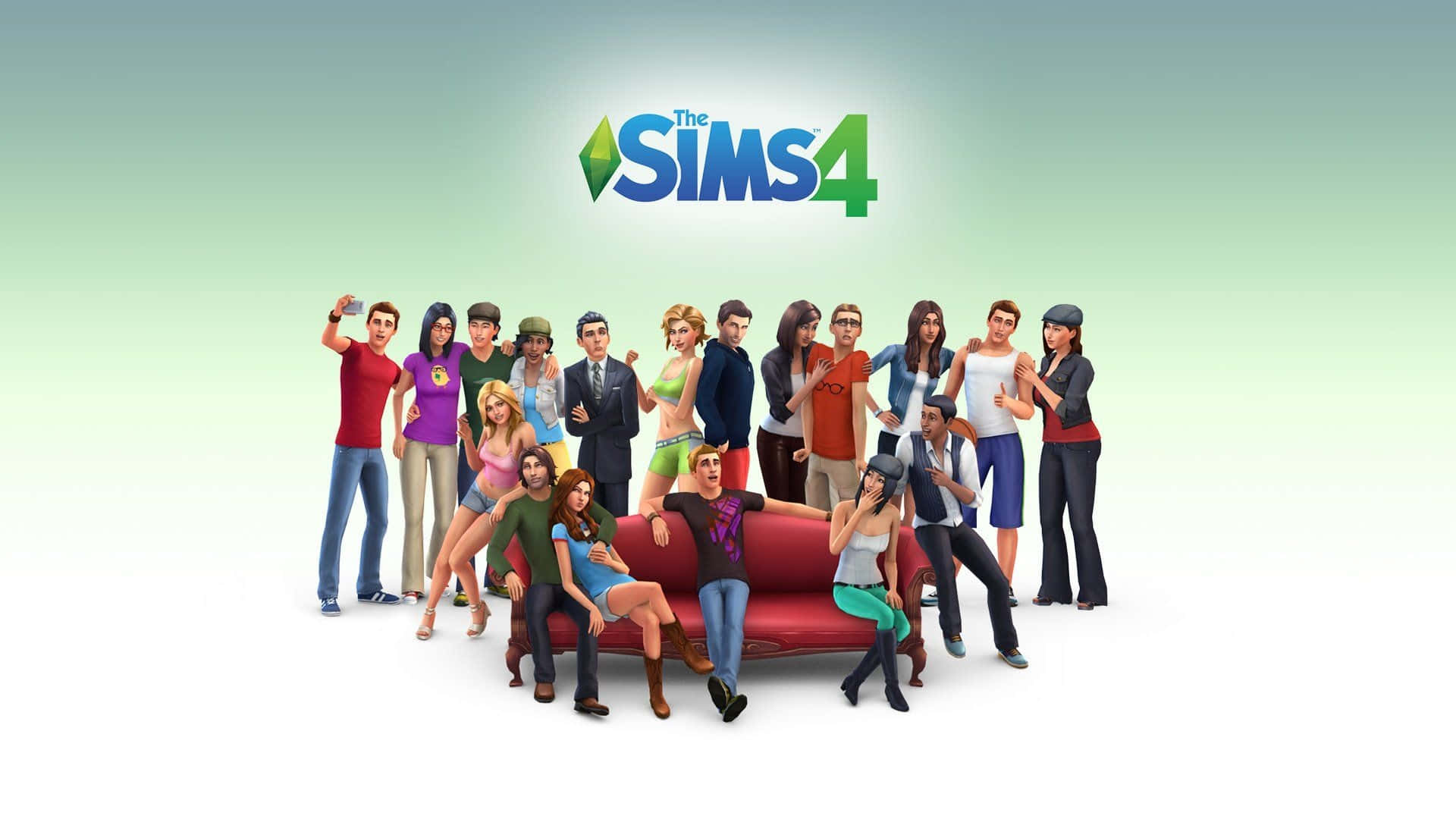 The Sims 4 Is A Group Of People Standing Together Background
