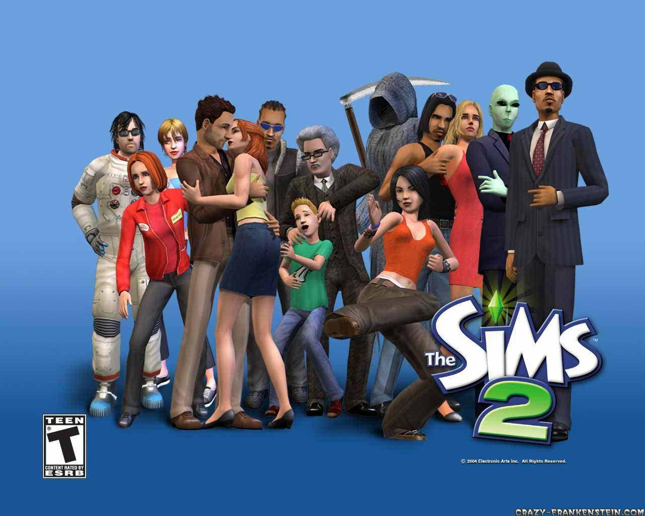 The Sims On Blue