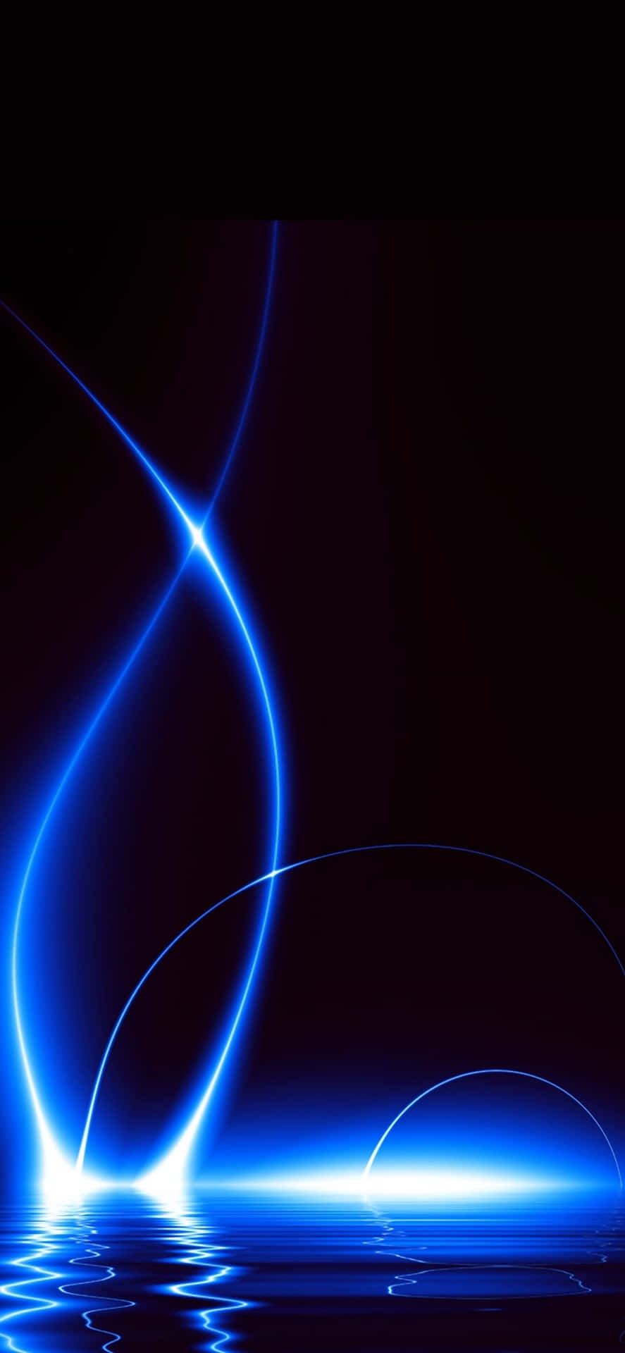 The Sleek And Modern Design Of The Black And Blue Iphone Background