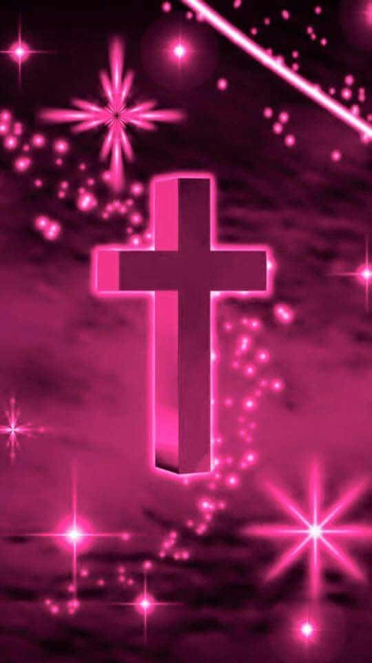 The Soft Beauty Of Our Hope - A Pink Cross Background