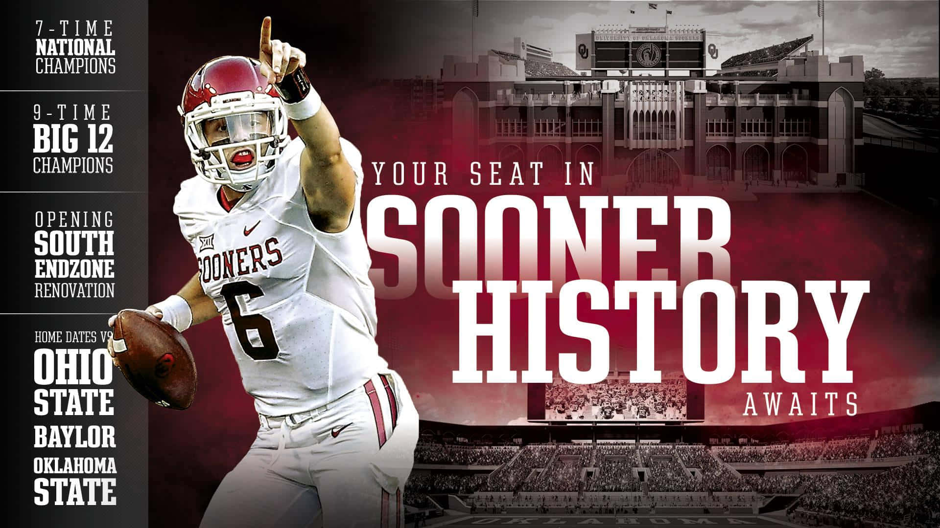 The Sooners Fight On And Win Big With The Support Of Their Loud And Proud Fan Base. Background