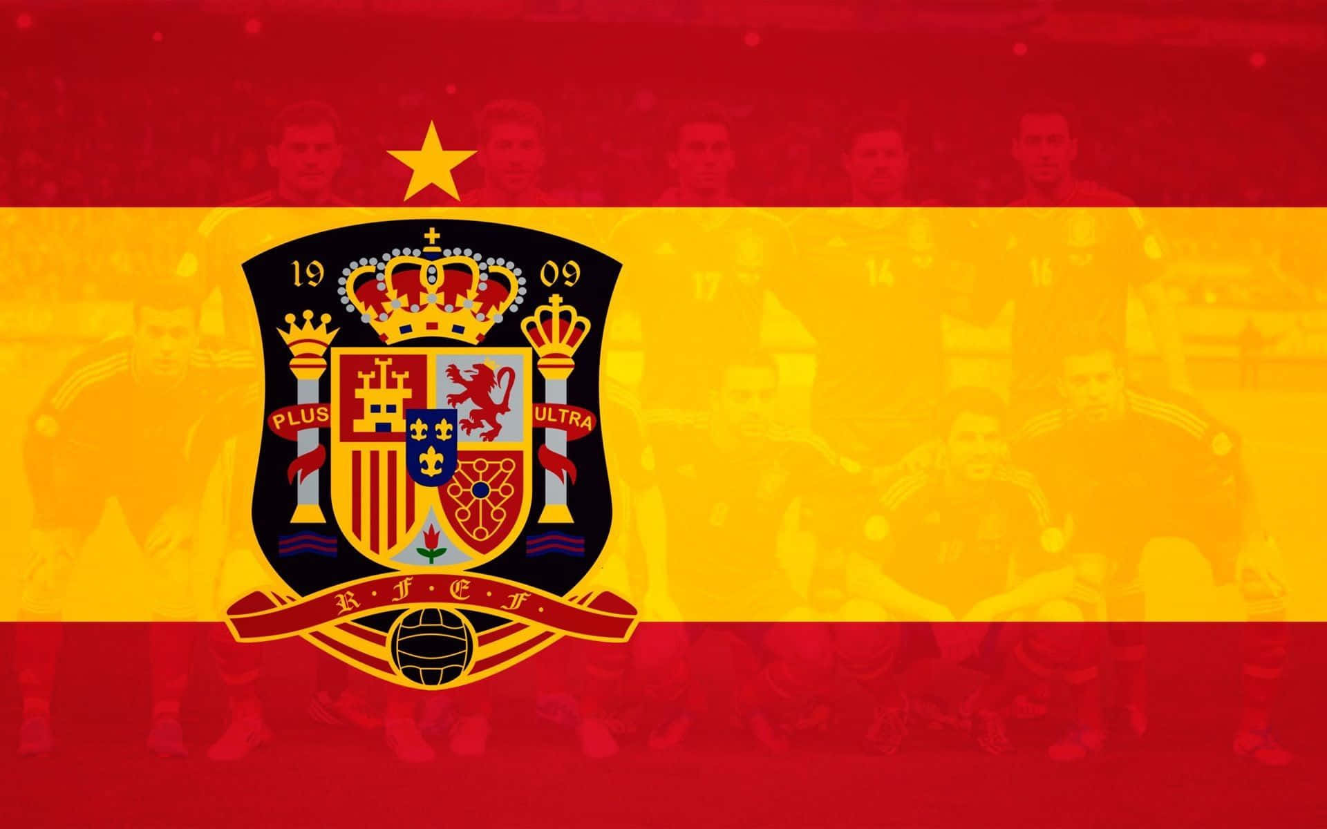 The Spanish Flag Is Shown In The Background Background