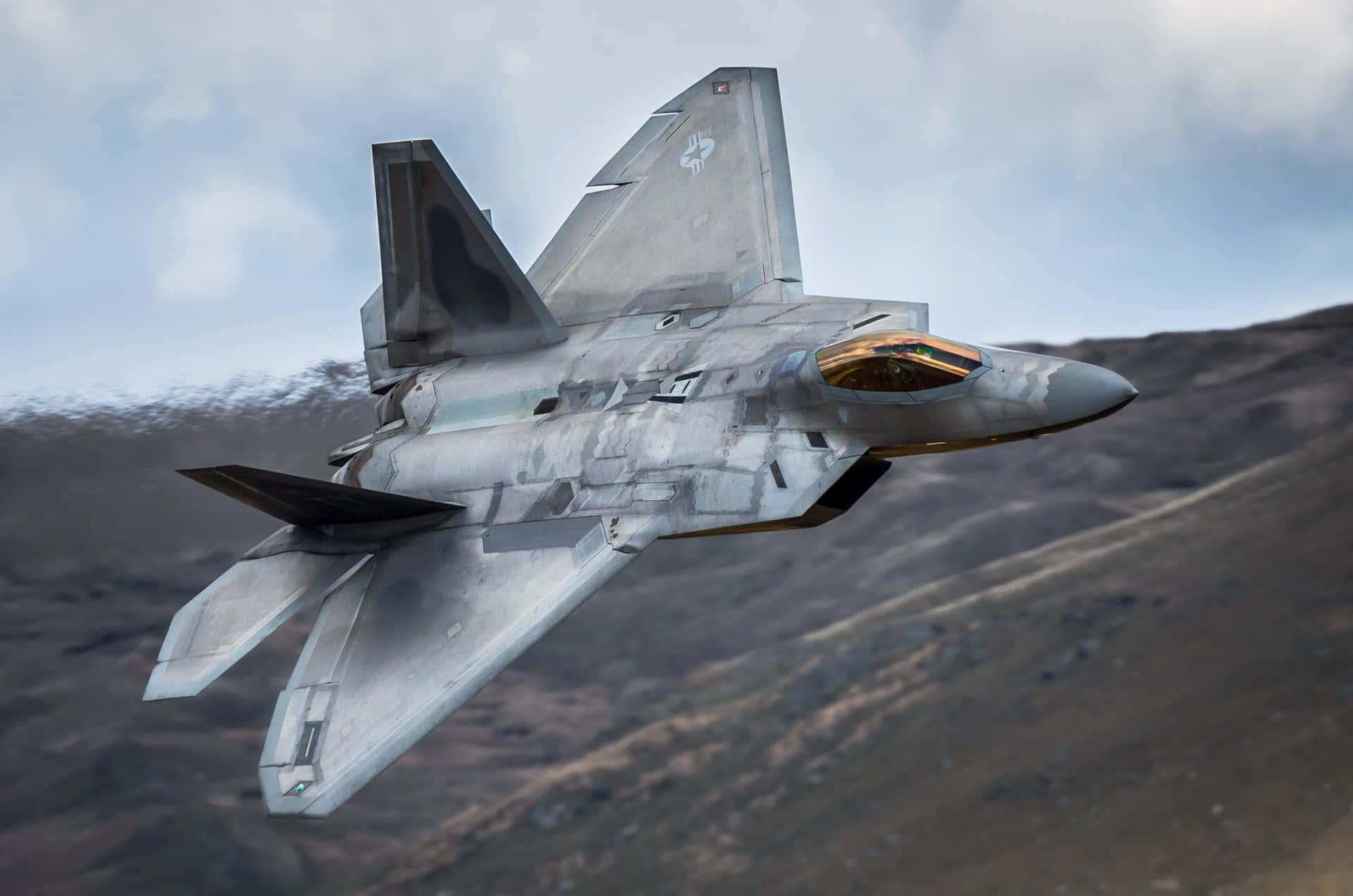 The Spartan F-22 Raptor In Action Background
