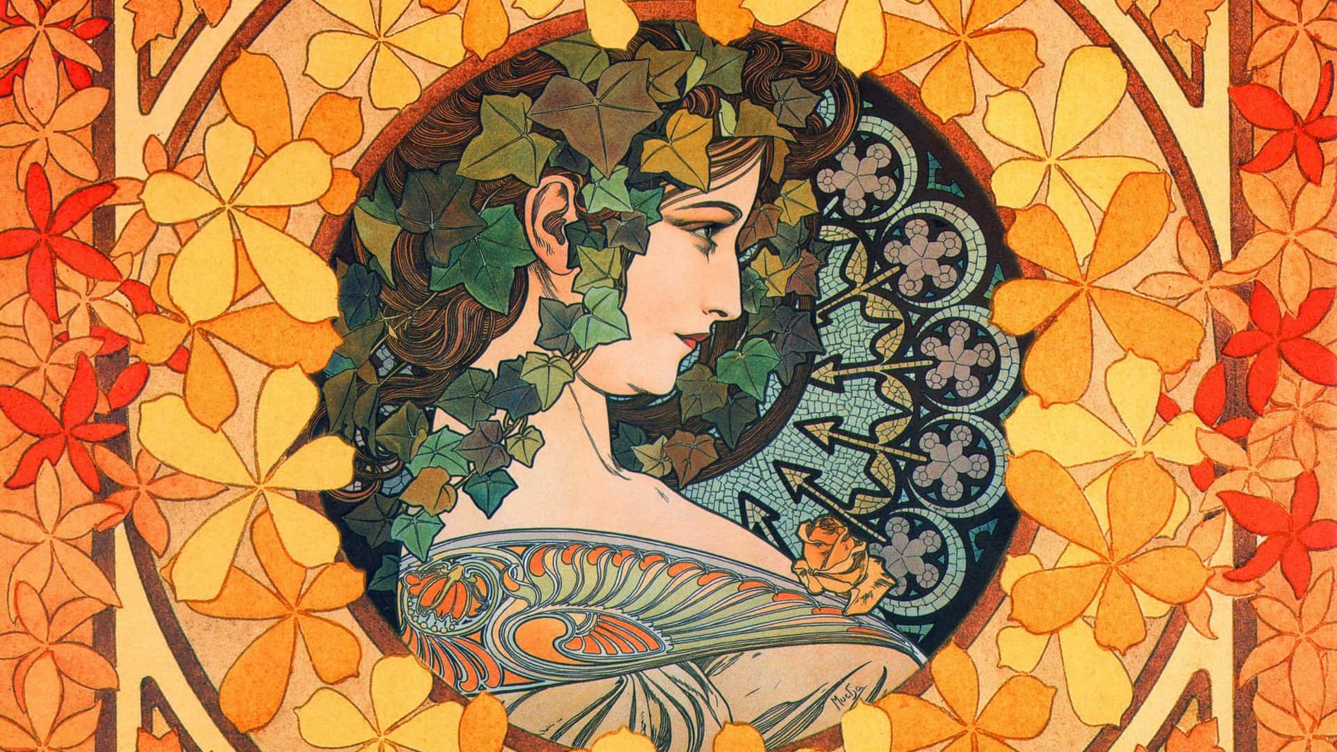The Splendor Of Art Nouveau Background