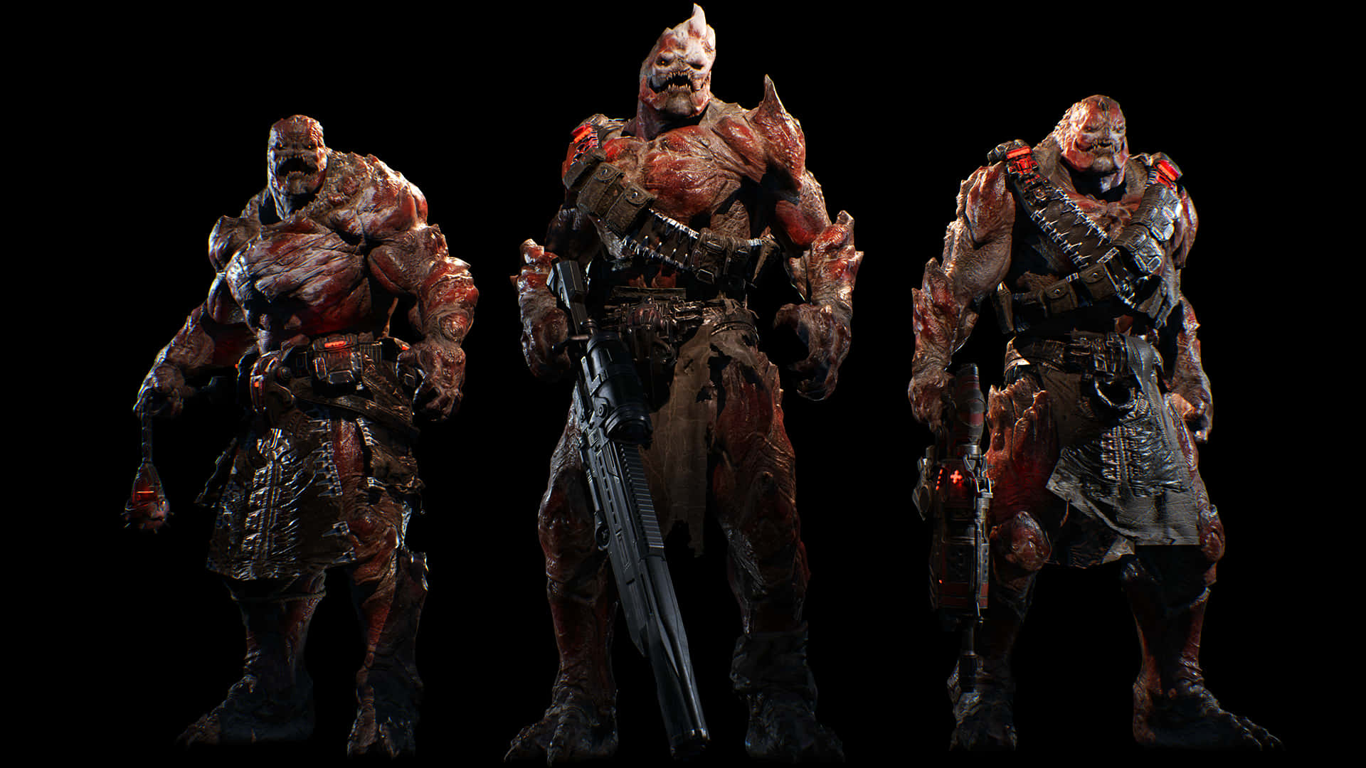 The Squad Comes Together In Gears Of War 1 Background
