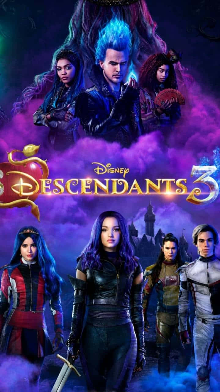 The Stars Of Disney Descendants - Mal And Ben Background