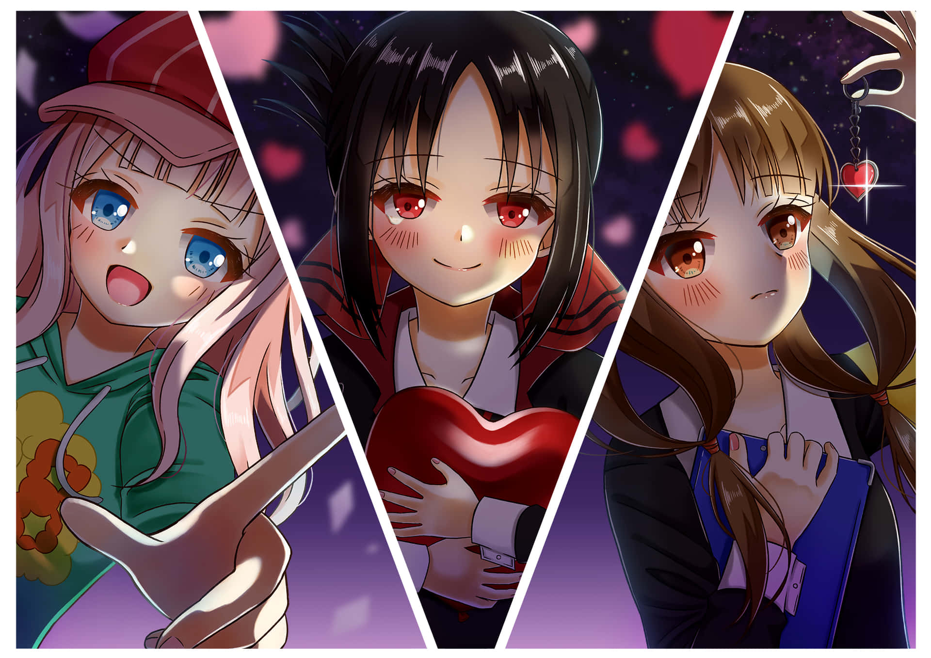 The Stars Of Kaguya Sama Love Is War - Chika And Miyuki Background