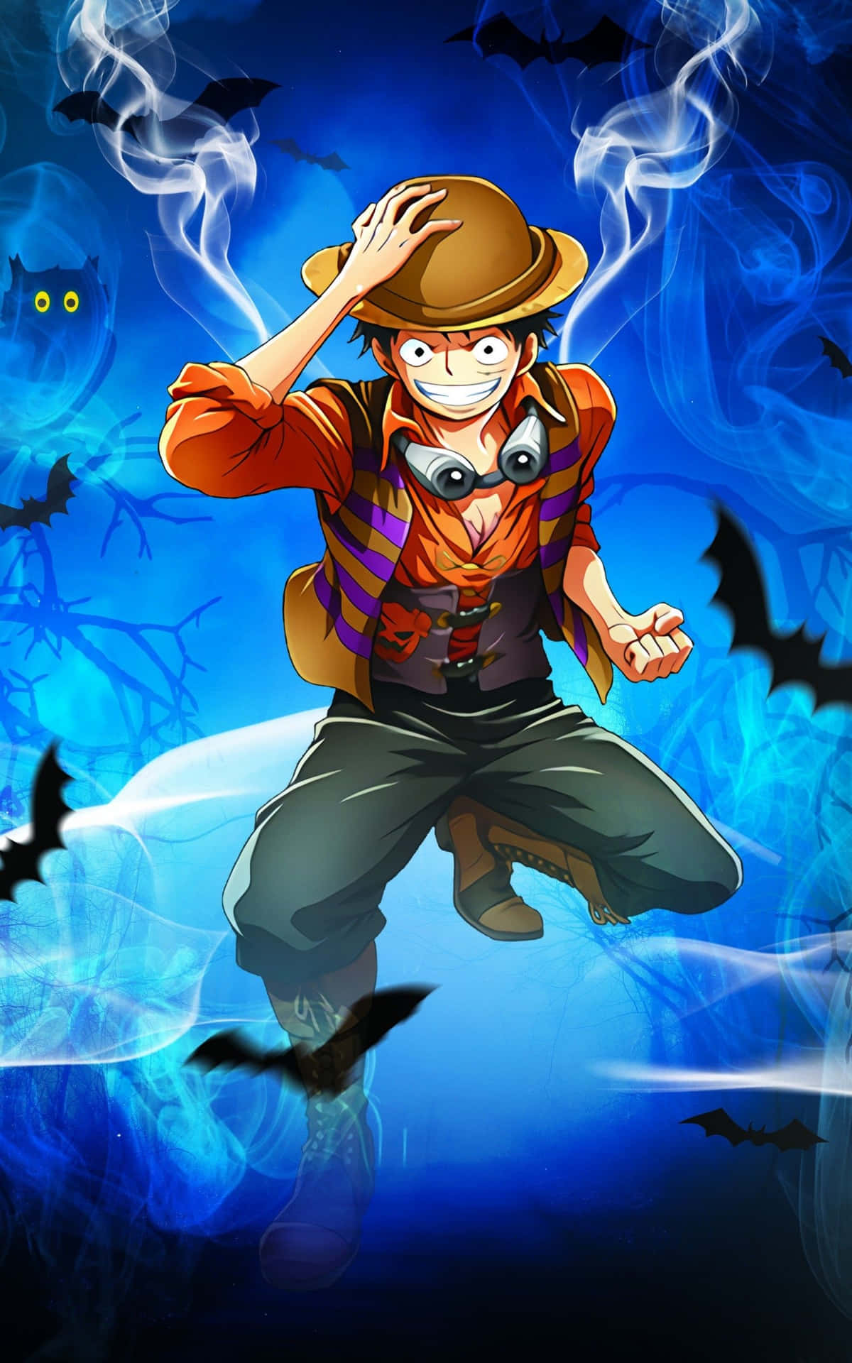 The Straw Hat Pirates Form A Powerful Unit Background