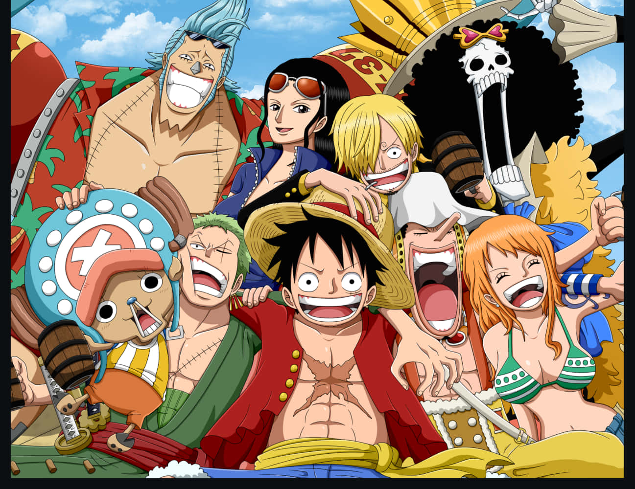 The Straw Hat Pirates – Setting Off On Their Next Adventure Background
